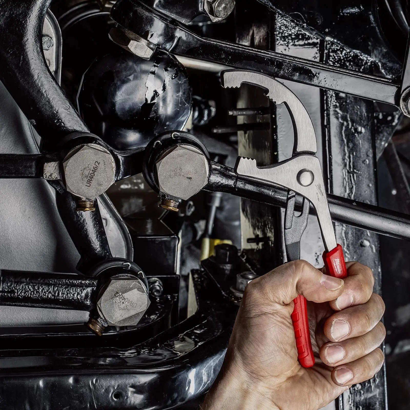 Milwaukee Oil Filter Pliers PVC 89mm Jaw Capacity White Rose Tools