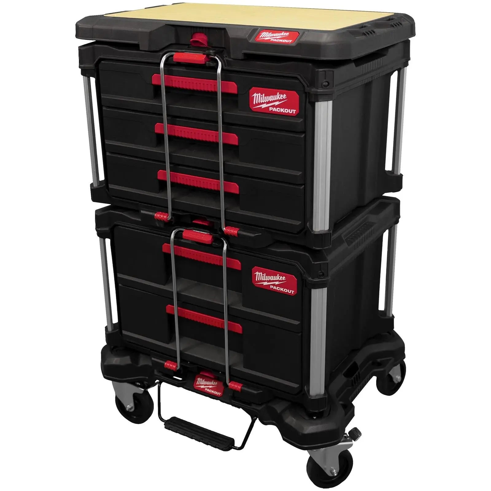 Milwaukee PACKOUT Transportation Kit Rolling Drawer Bundle White Rose Tools