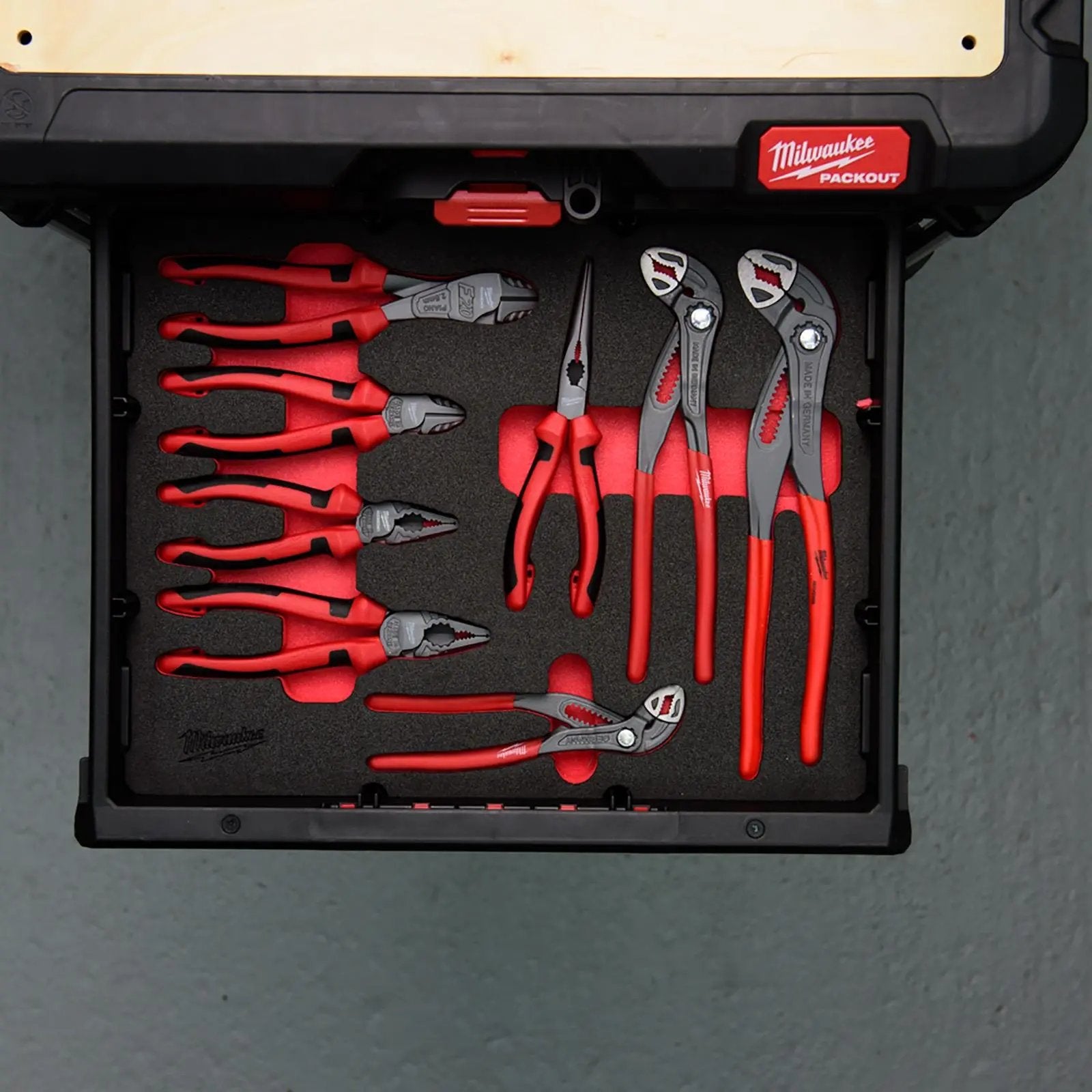 Milwaukee Packout Drawer Pliers Foam Insert Set 8 Piece White Rose Tools