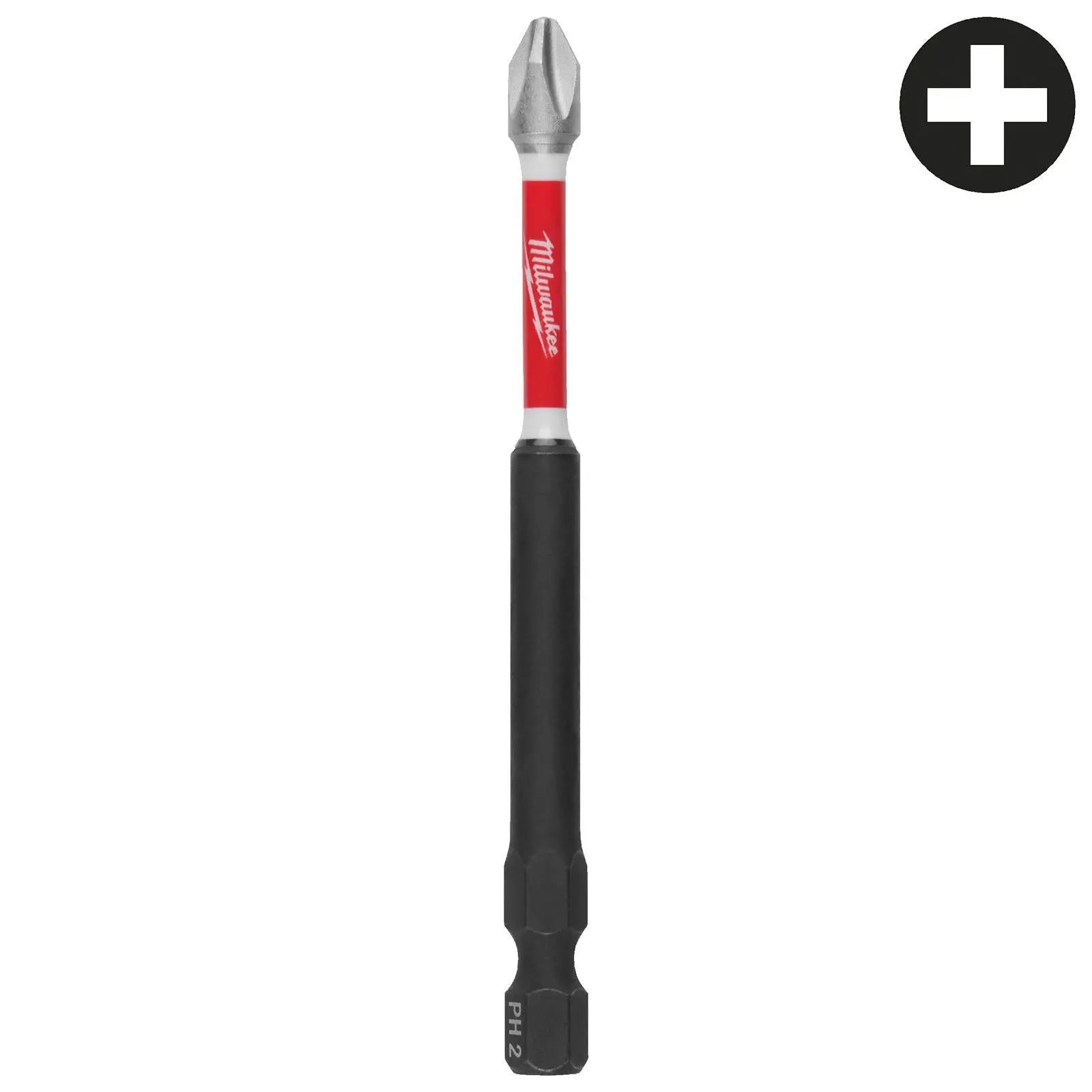Milwaukee Phillips Screwdriver Bit PH2 90mm SHOCKWAVE Impact Duty 1/4" Hex Shank White Rose Tools