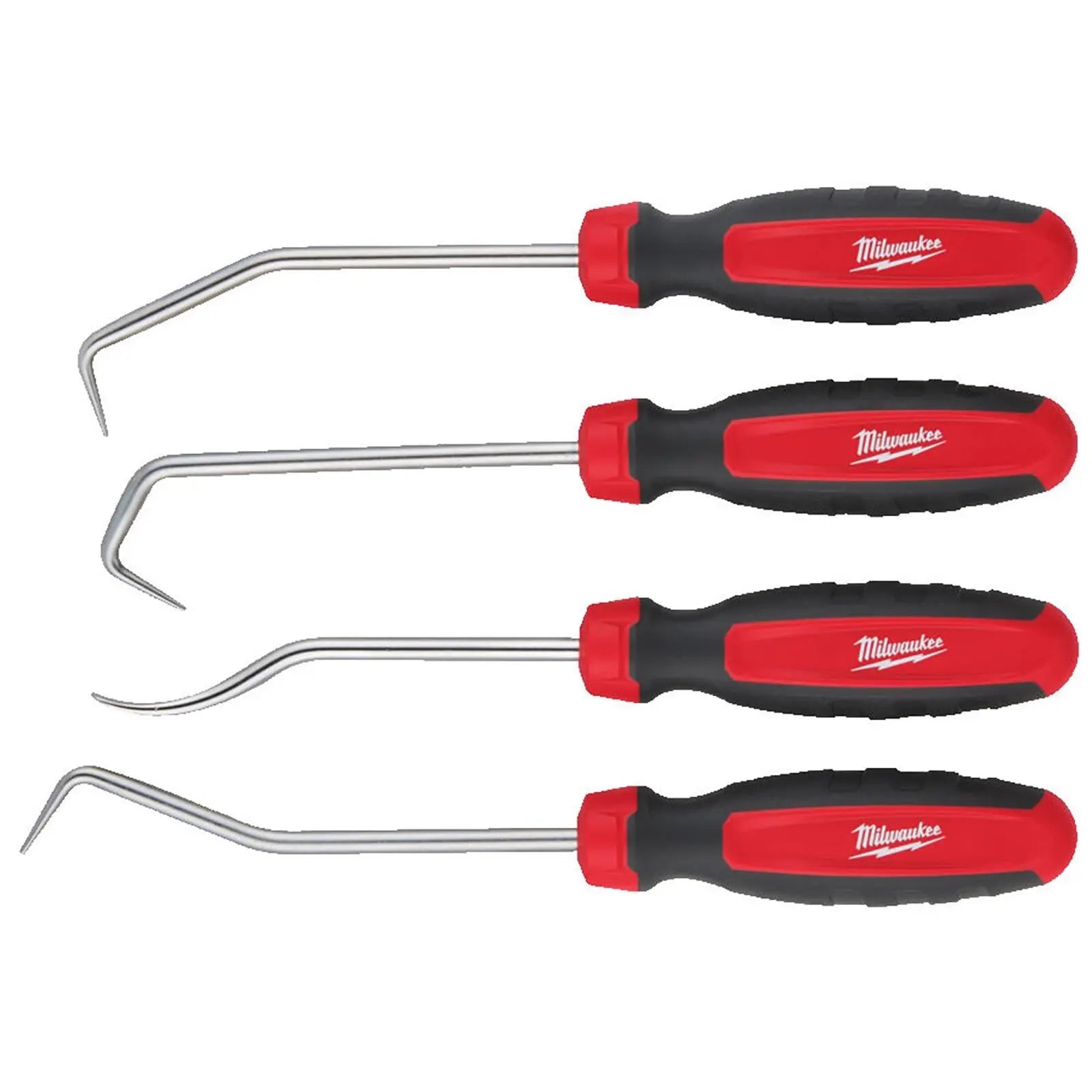 Milwaukee Pick Set Heavy Duty Flat Hook 45 90 Degree Hose 4 Piece Garage Mechanic White Rose Tools