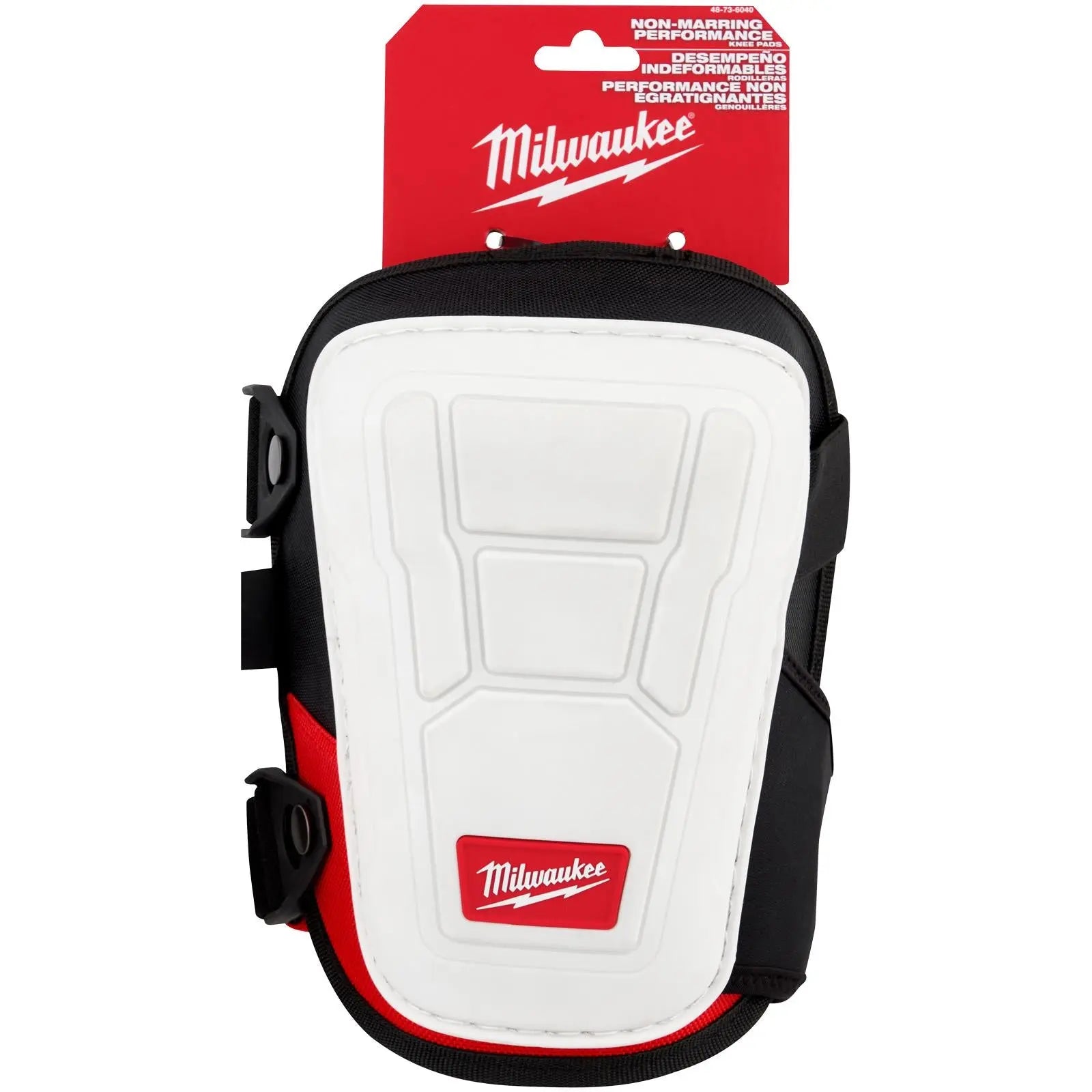 Milwaukee Premium Non-Marking Knee Pad Pair White Rose Tools