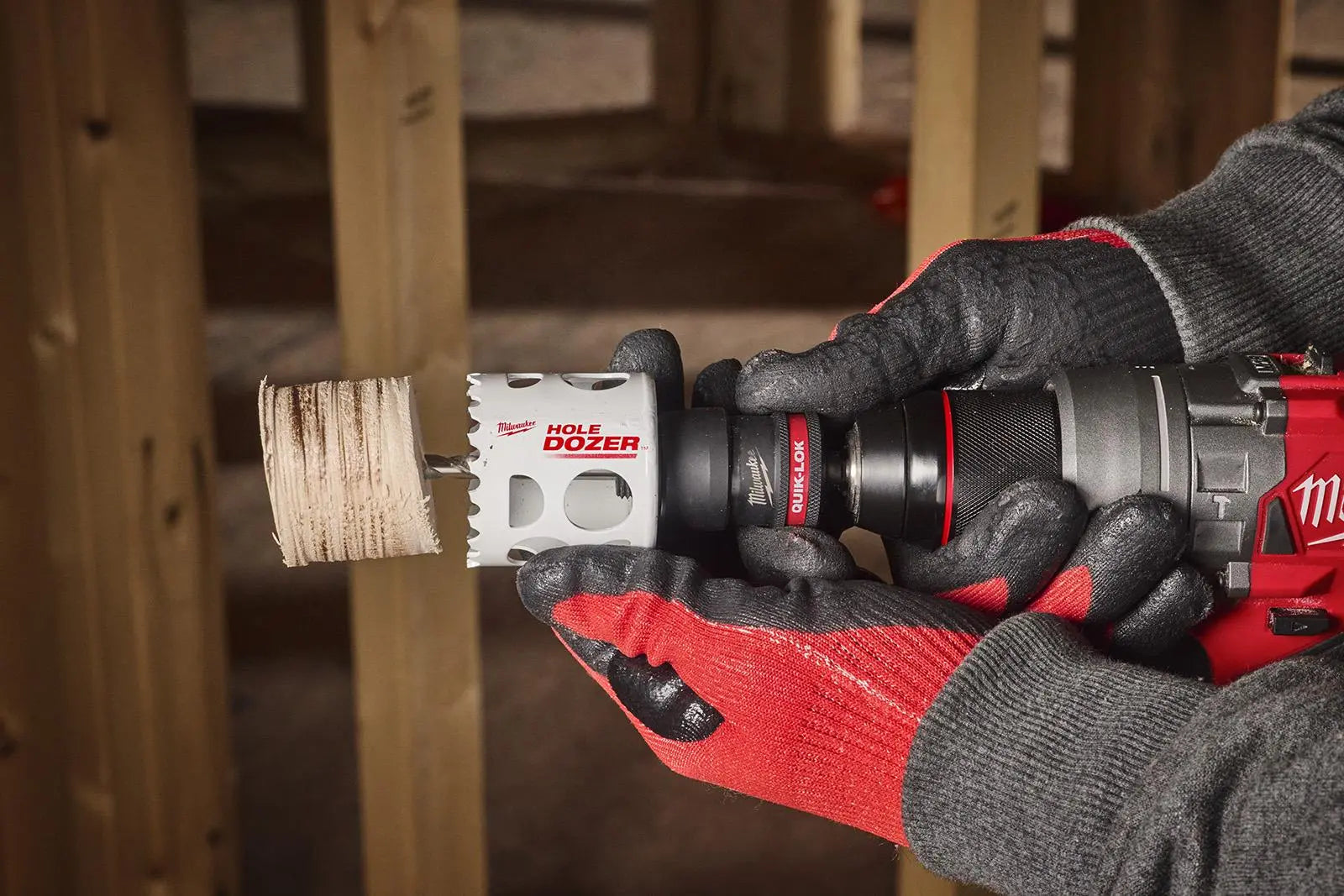 Milwaukee Quik-Lok Holesaw Arbor 11mm Hex Shank 32-210mm Hole Saws White Rose Tools