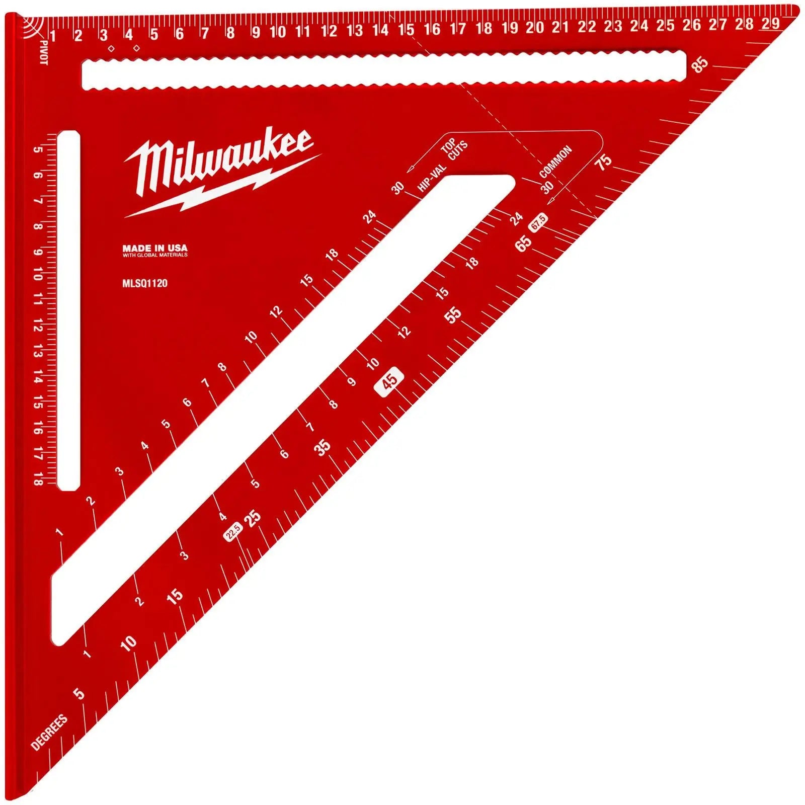 Milwaukee Rafter Roofing Square 30cm Metric White Rose Tools
