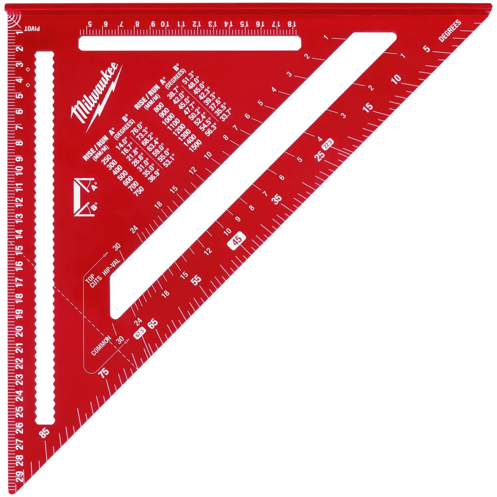 Milwaukee Rafter Roofing Square 30cm Metric White Rose Tools