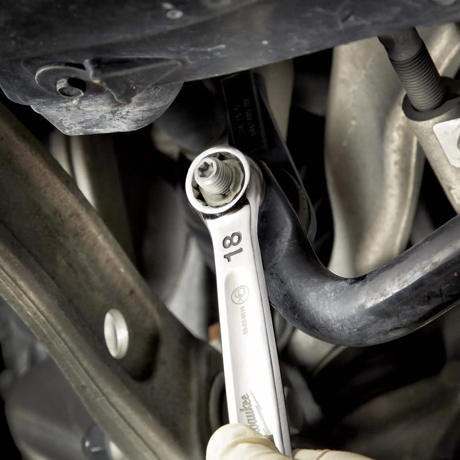 Milwaukee Ratchet Combination Spanner Set MAX BITE 15 Piece Fixed Head 8-22mm