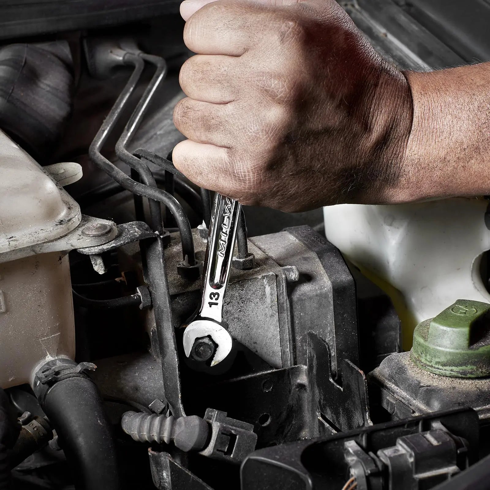 Milwaukee Ratchet Combination Spanner Set MAX BITE 15 Piece Fixed Head 8-22mm