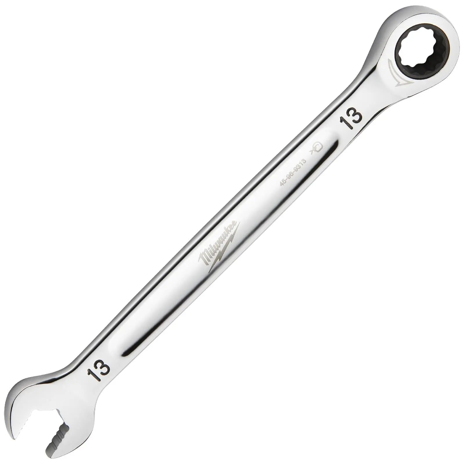Milwaukee Ratchet Combination Spanners MAX BITE Fixed Head Open End Ring - Choose Size White Rose Tools