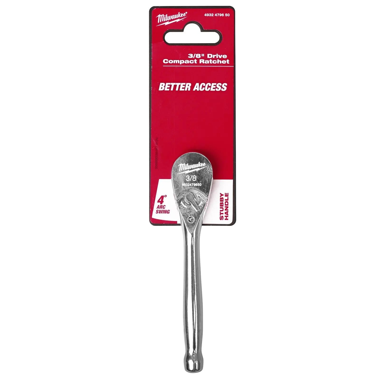 Milwaukee Ratchet Handle Socket Wrench Compact 3/8" Drive 127mm 5 inch 90 Tooth White Rose Tools