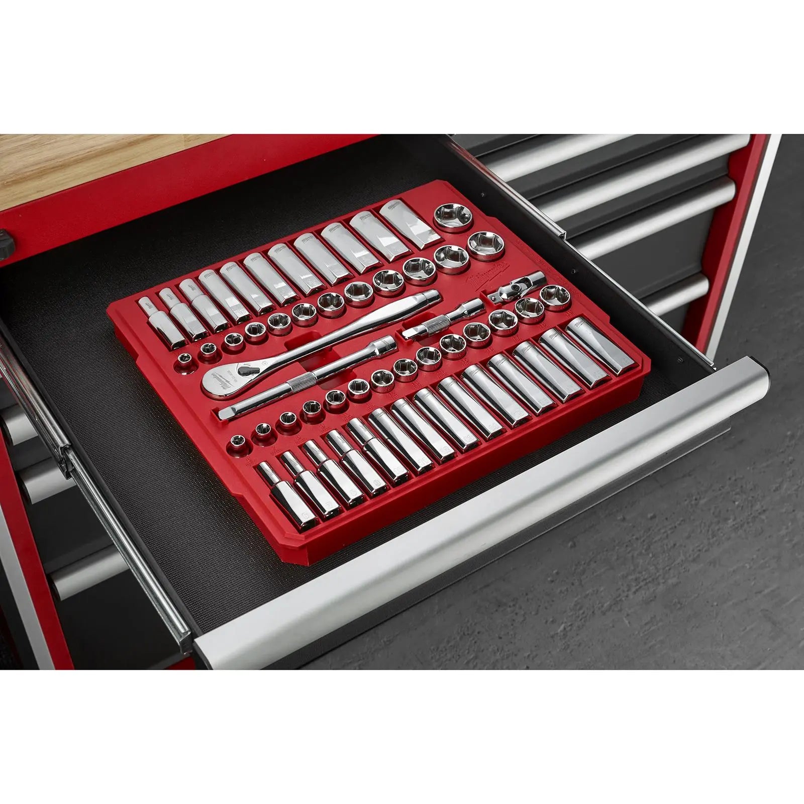 Milwaukee Ratchet Socket Set 3/8" Drive 56 Piece Metric Imperial