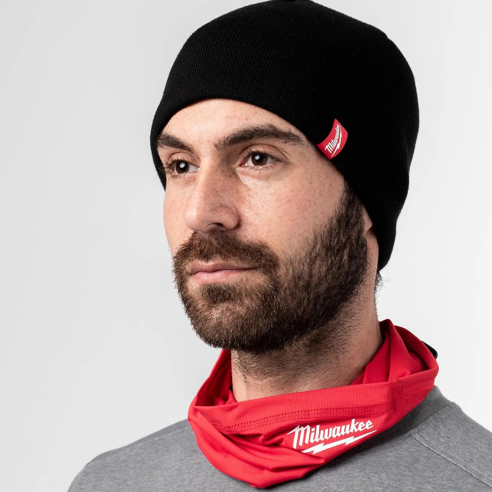 Milwaukee Red Performance Neck Gaiter and Face Mask White Rose Tools