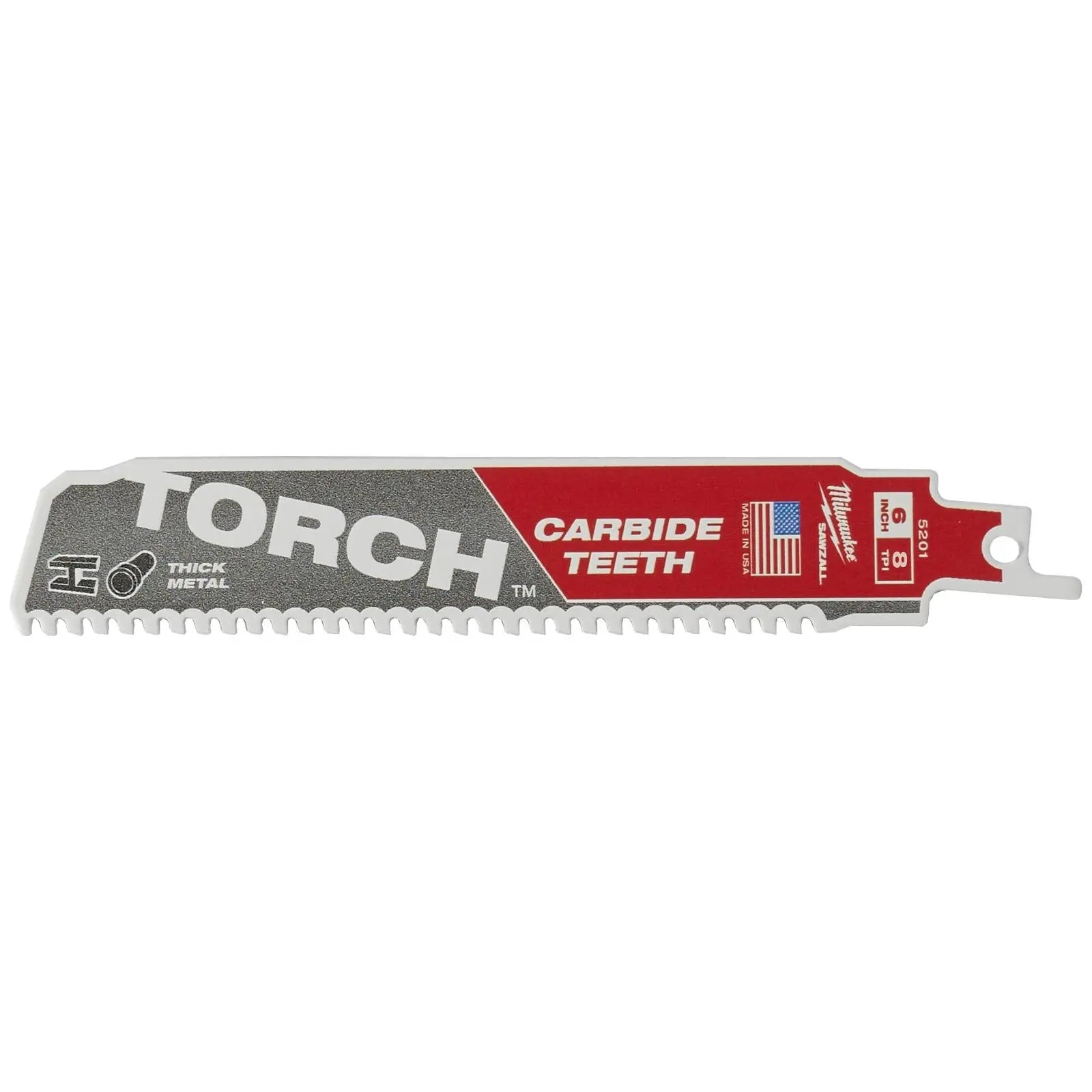 Milwaukee SAWZALL Metal Heavy Duty TCT TORCH Reciprocating Saw Blade 150mm 8 TPI White Rose Tools