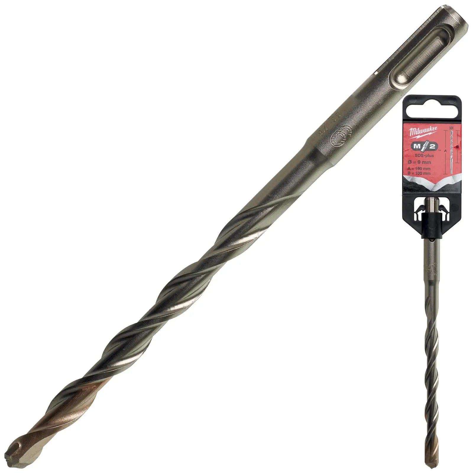 Milwaukee SDS Plus M2 Hammer Drill Bits 2 Cut 3-26 mm Diameter
