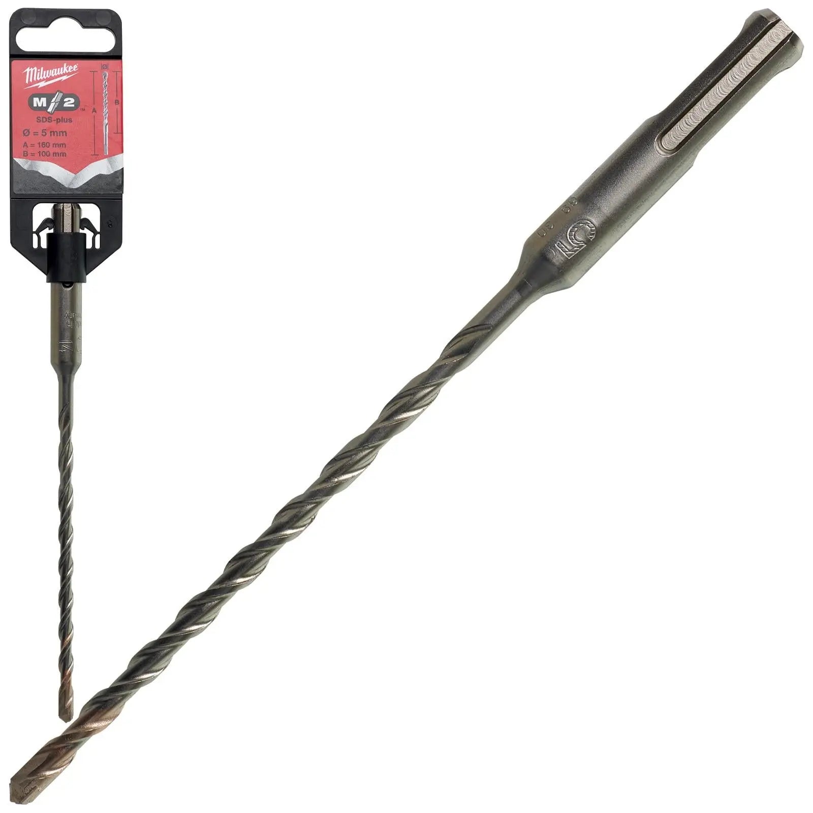 Milwaukee SDS Plus M2 Hammer Drill Bits 2 Cut 3-26 mm Diameter