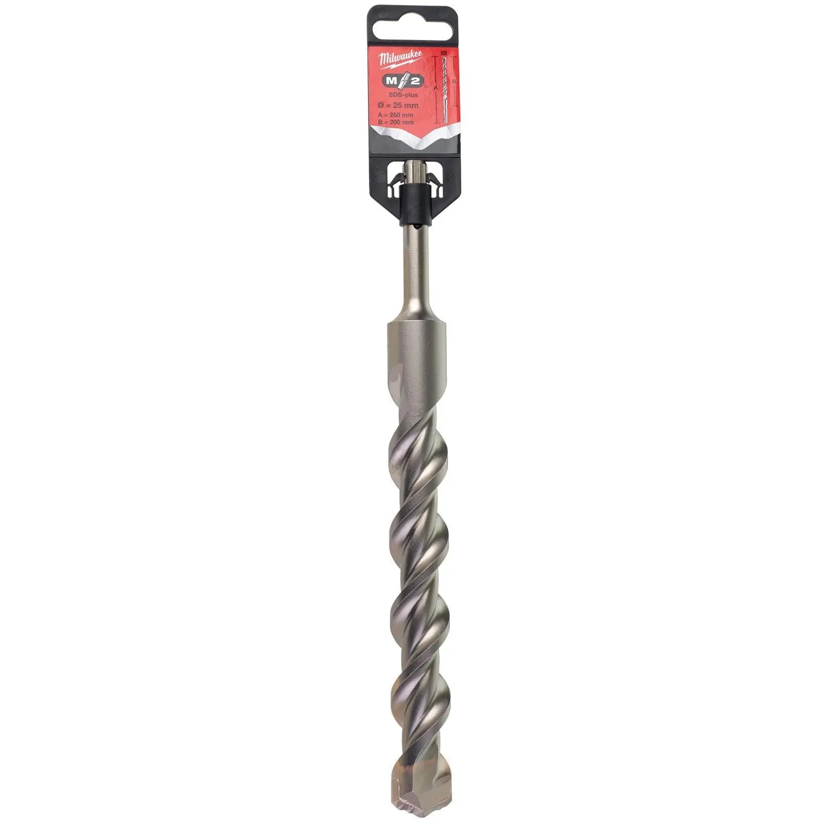 Milwaukee SDS Plus M2 Hammer Drill Bits 2 Cut 3-26 mm Diameter
