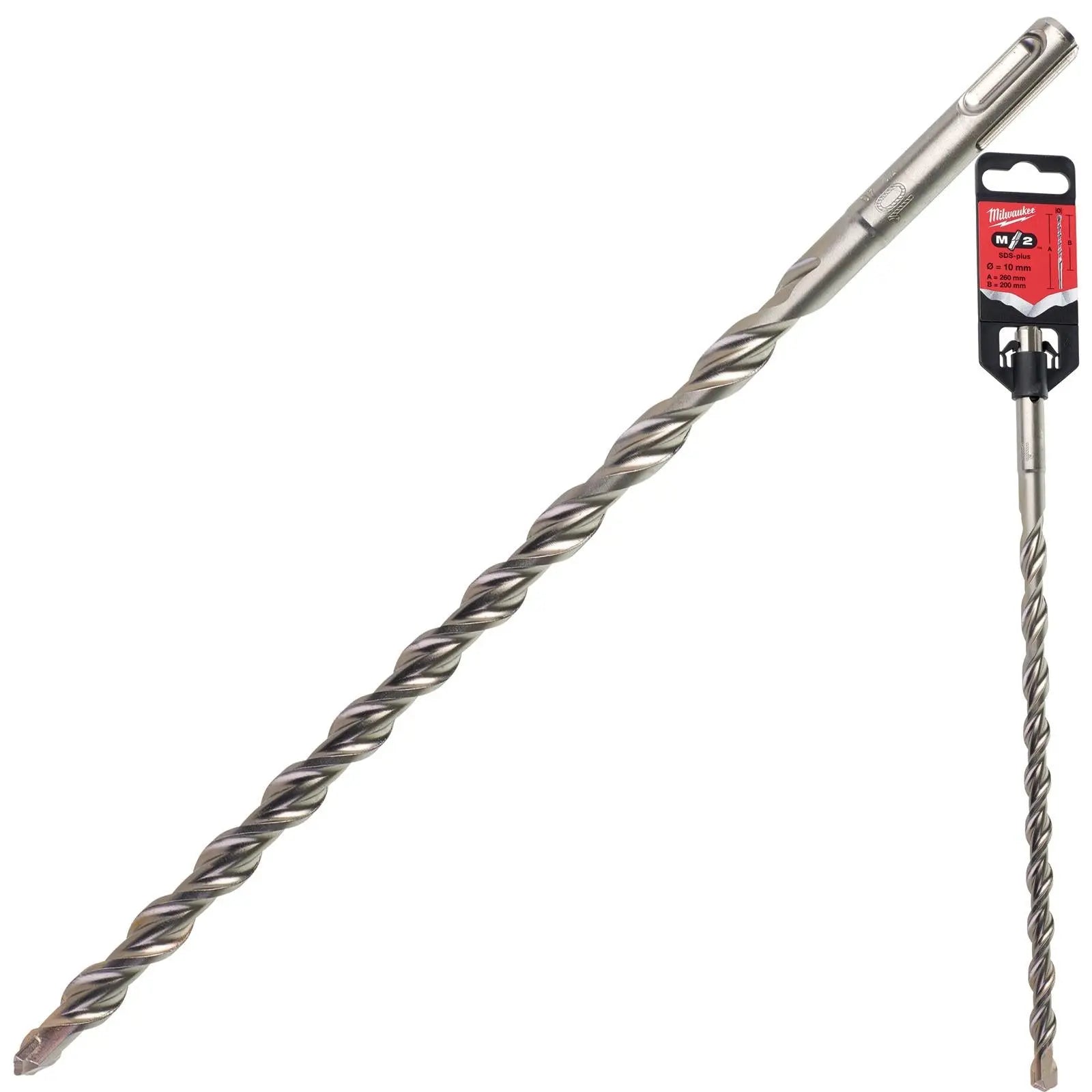 Milwaukee SDS Plus M2 Hammer Drill Bits 2 Cut 3-26 mm Diameter