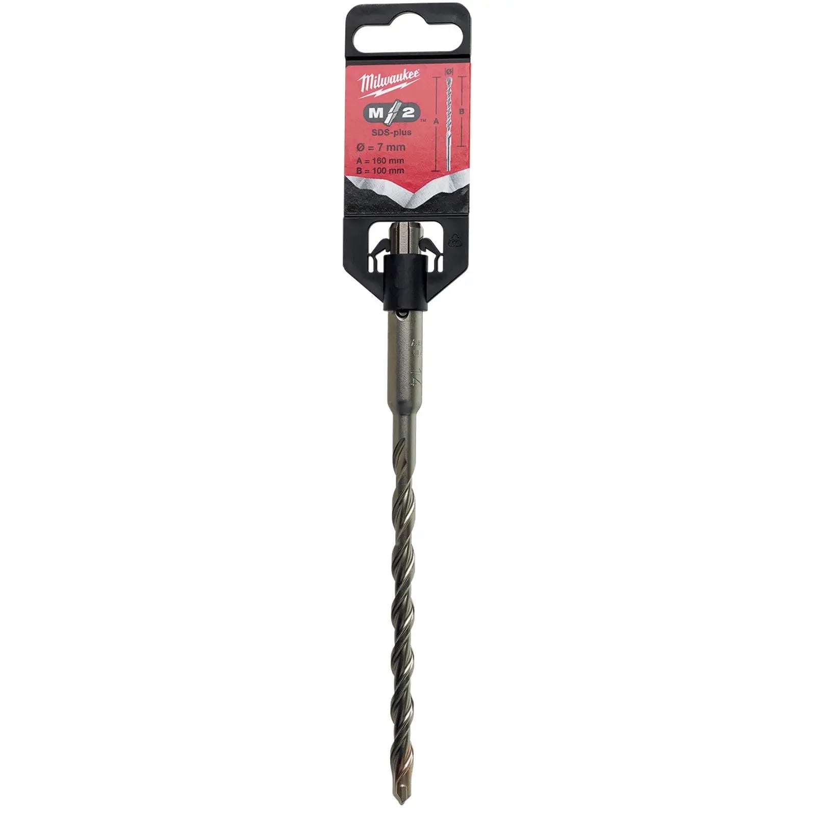 Milwaukee SDS Plus M2 Hammer Drill Bits 2 Cut 3-26 mm Diameter