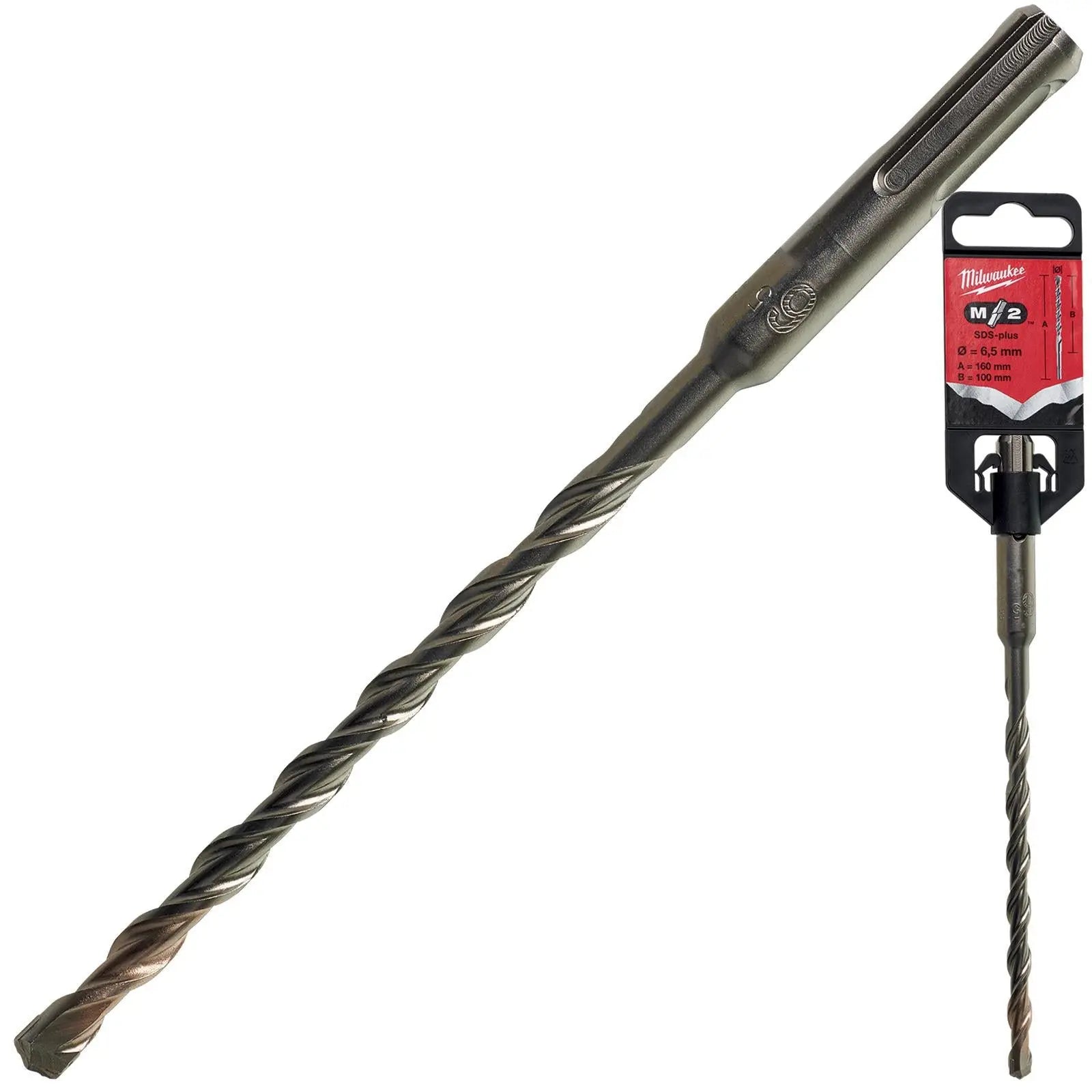 Milwaukee SDS Plus M2 Hammer Drill Bits 2 Cut 3-26 mm Diameter