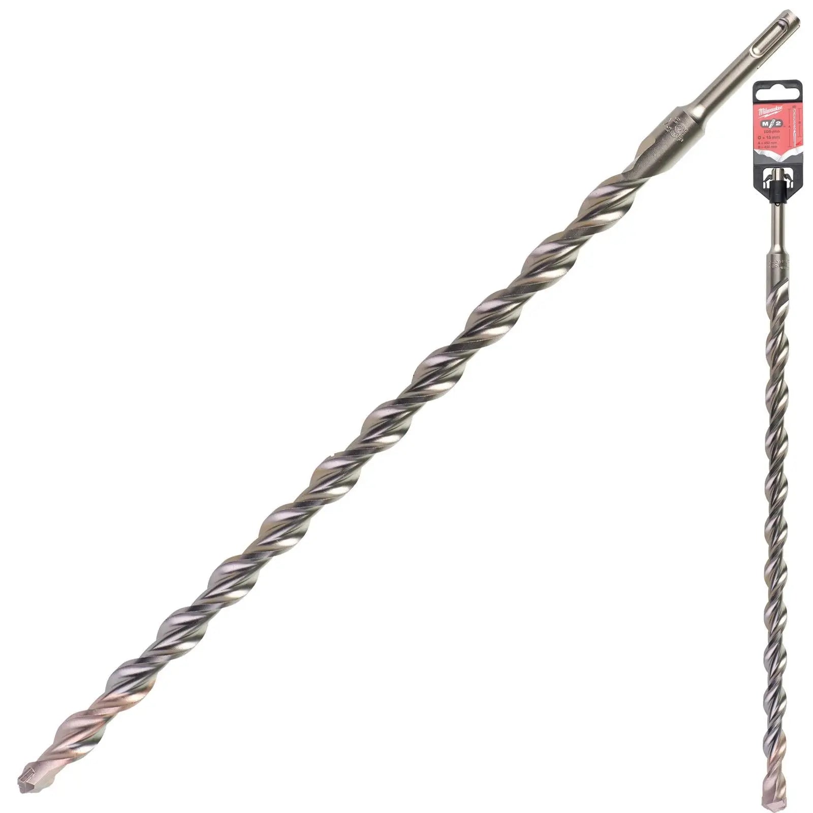 Milwaukee SDS Plus M2 Hammer Drill Bits 2 Cut 3-26 mm Diameter