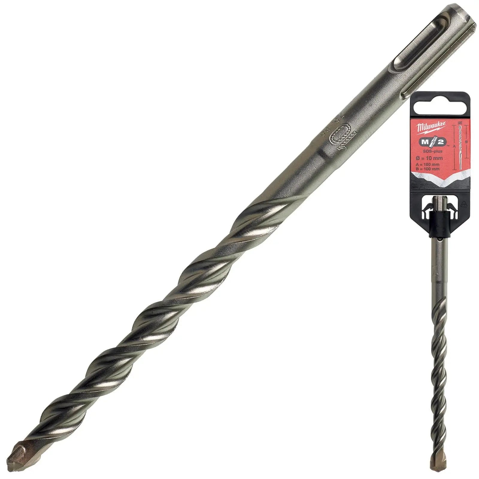 Milwaukee SDS Plus M2 Hammer Drill Bits 2 Cut 3-26 mm Diameter
