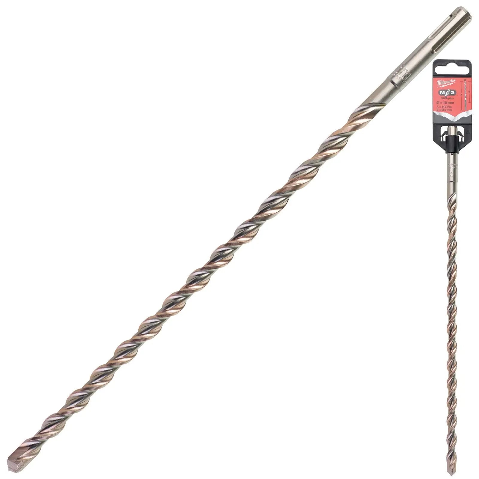 Milwaukee SDS Plus M2 Hammer Drill Bits 2 Cut 3-26 mm Diameter