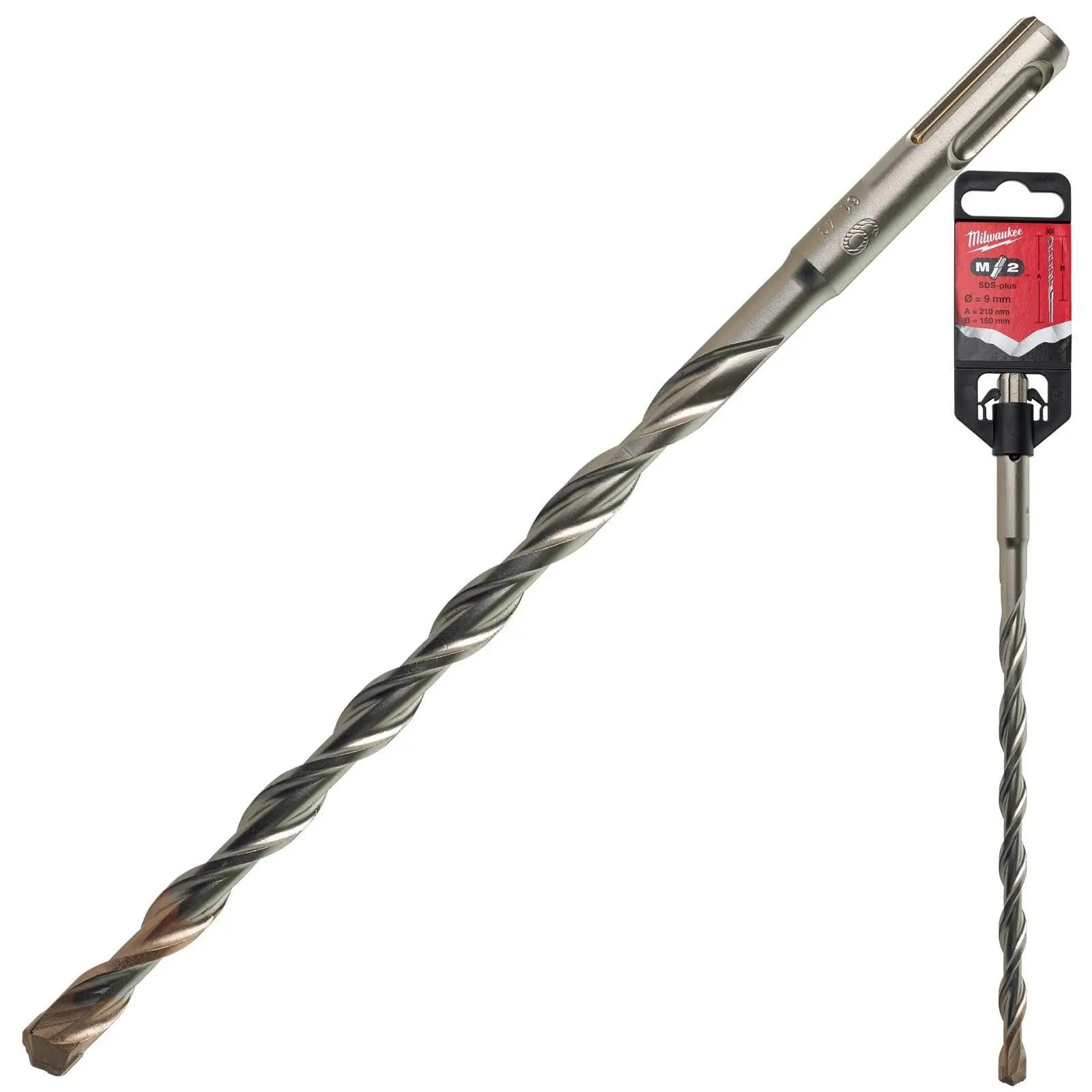 Milwaukee SDS Plus M2 Hammer Drill Bits 2 Cut 3-26 mm Diameter