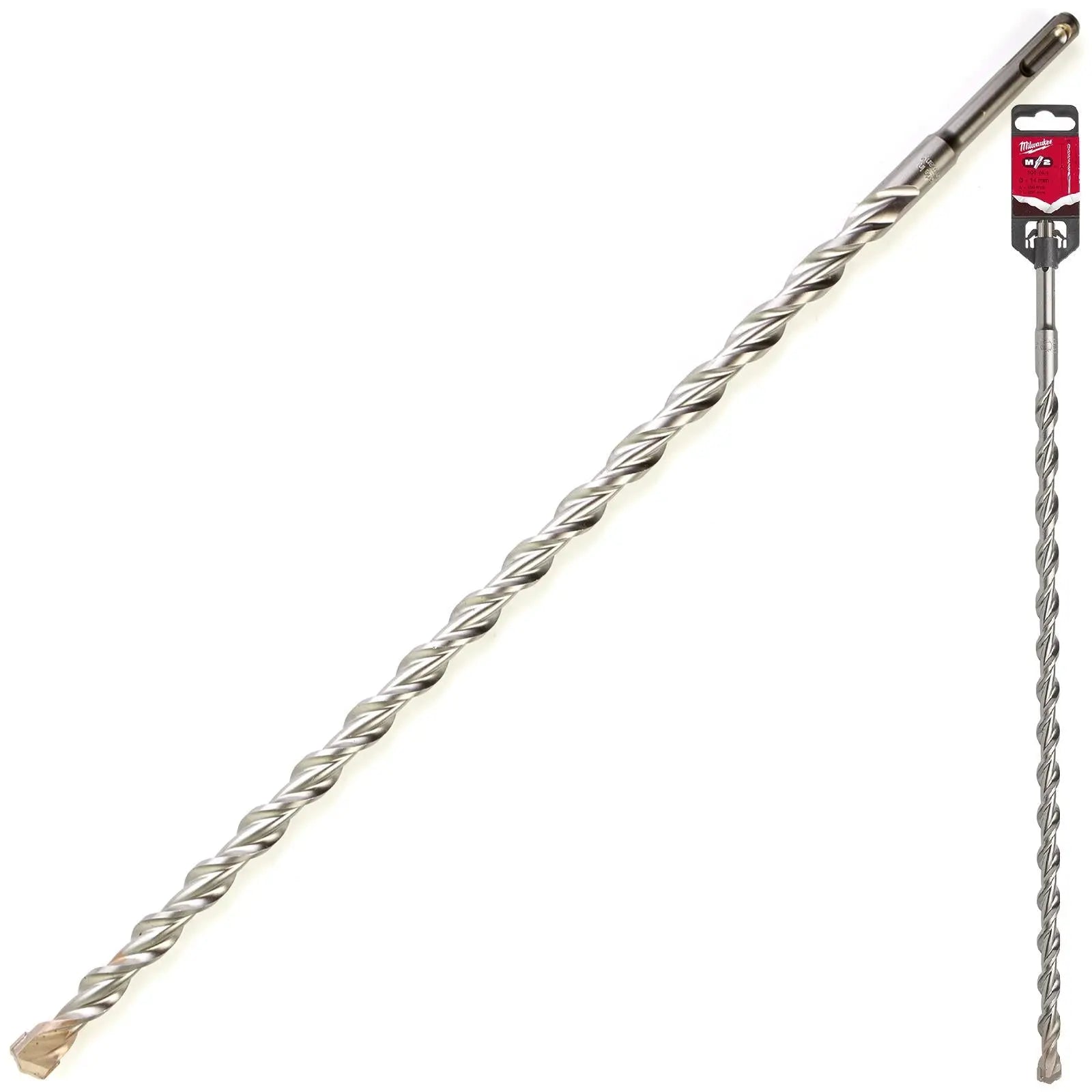 Milwaukee SDS Plus M2 Hammer Drill Bits 2 Cut 3-26 mm Diameter