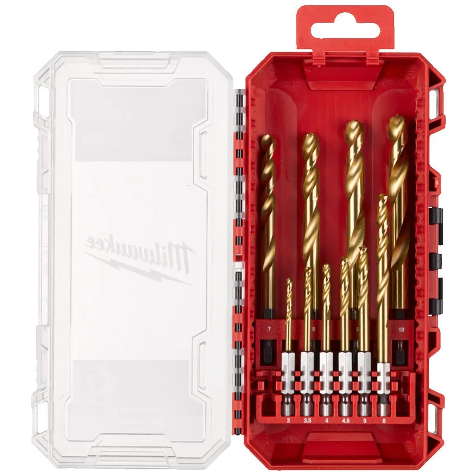 Milwaukee SHOCKWAVE Impact Duty HSS-G RED HEX Metal Drill Bit Set 10pc 3-10mm White Rose Tools