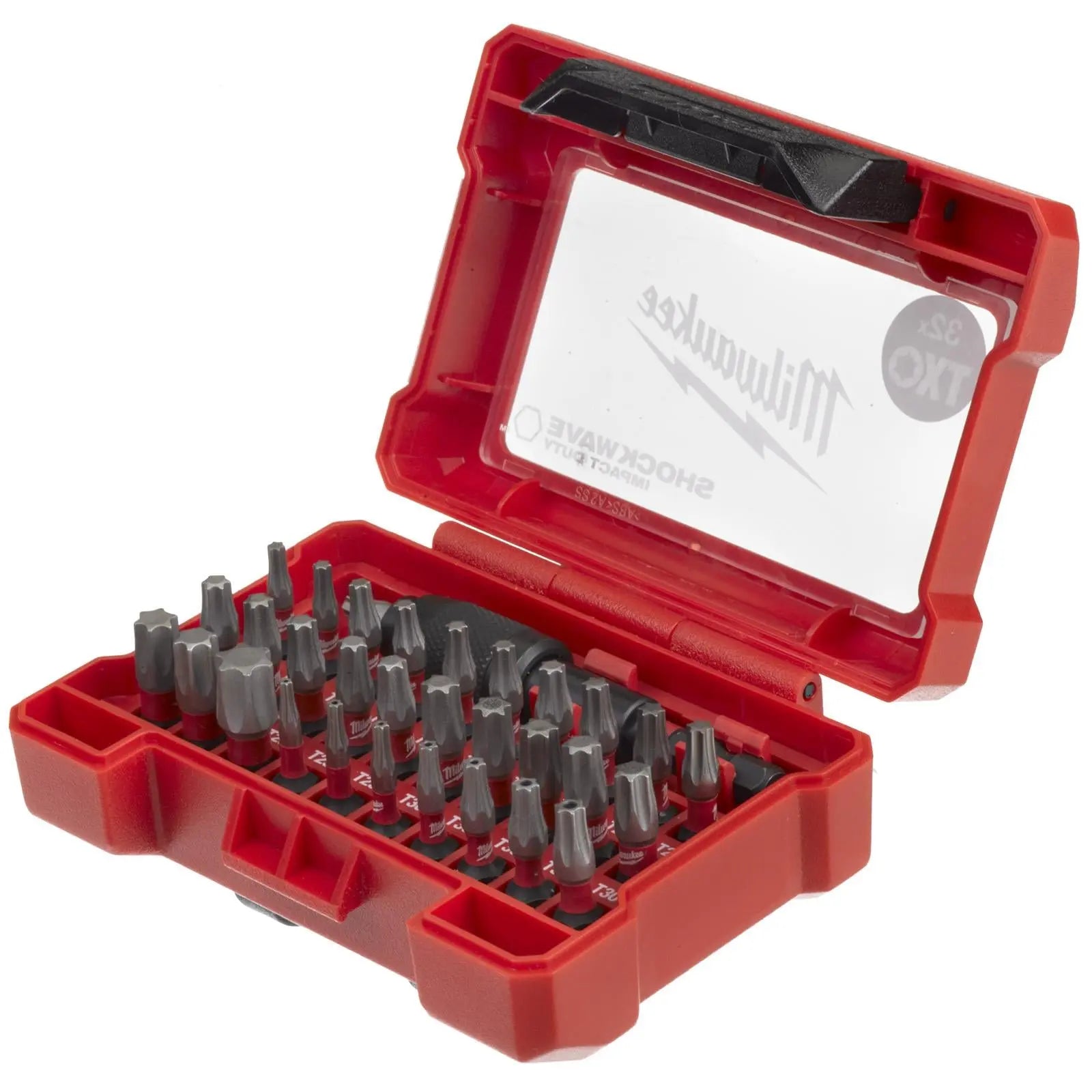 Milwaukee SHOCKWAVE Impact Duty Torx Screwdriver Bit Set 32 Piece in Case White Rose Tools