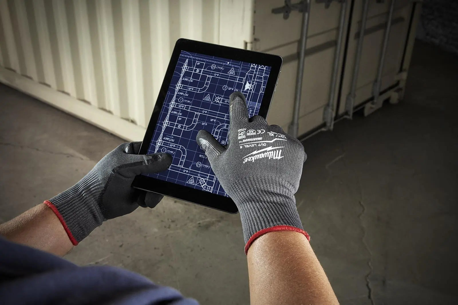 Milwaukee Safety Gloves Cut Level 5/E Dipped Glove Size 10 / XL Extra Large