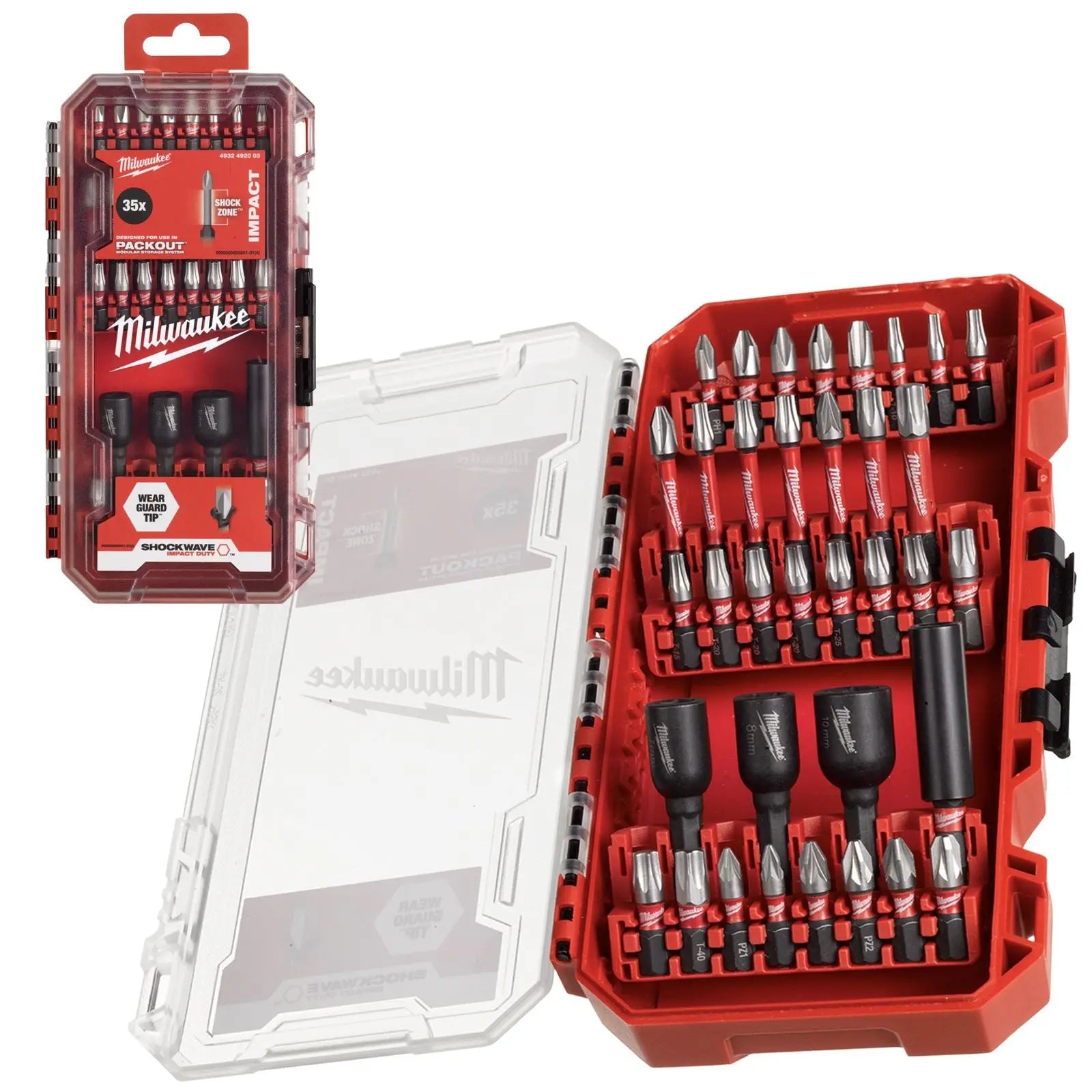 Milwaukee Screwdriver and Nut Driver Bit Set 35 Piece SHOCKWAVE Impact Duty