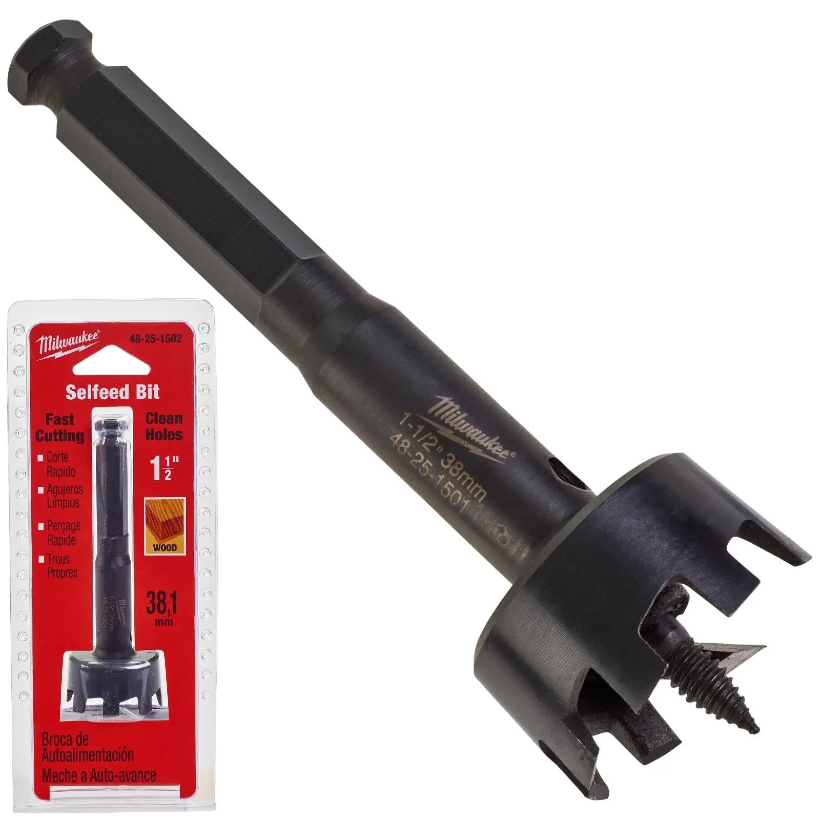 Milwaukee Self Feed Forstner Wood Drill Bits 25.4-117mm