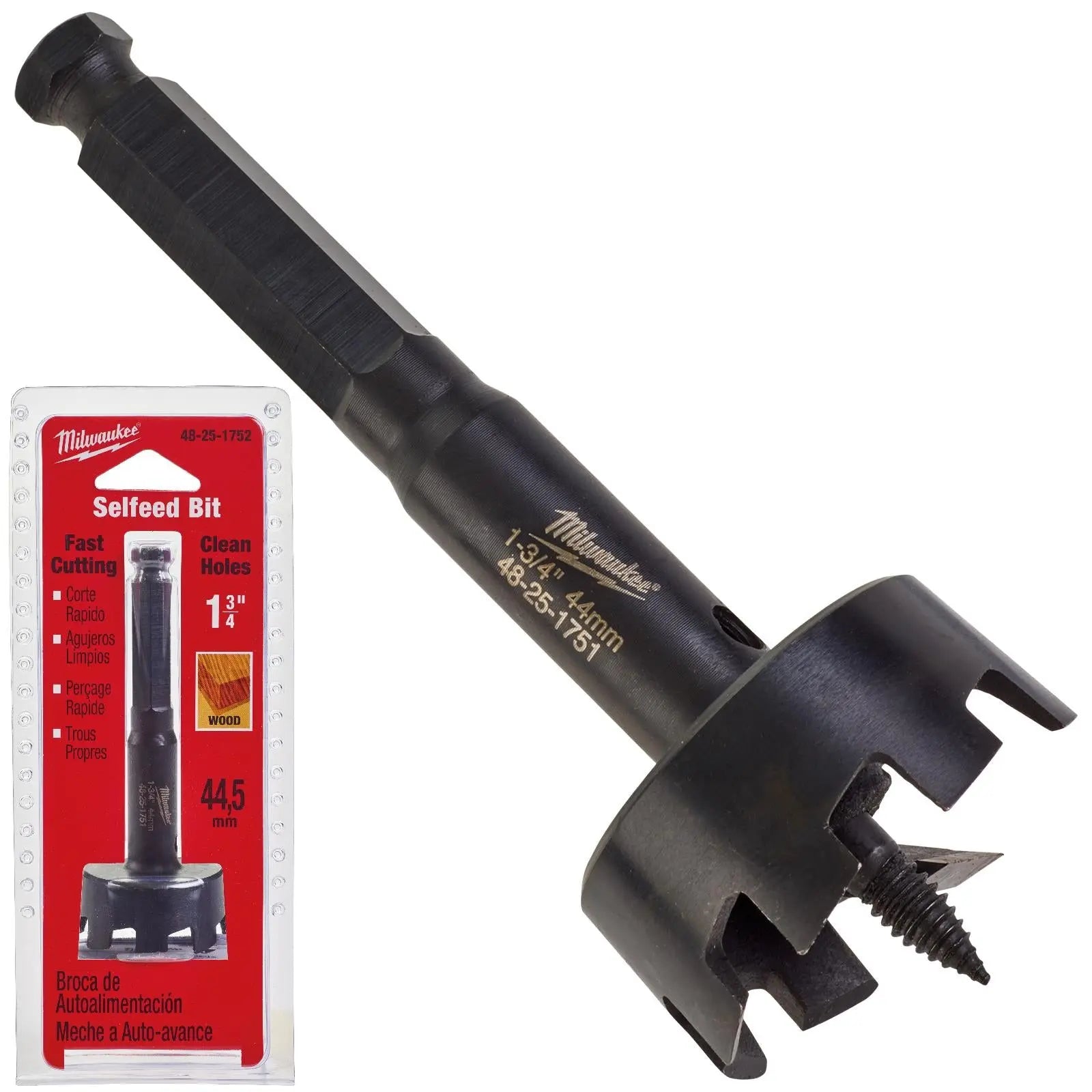 Milwaukee Self Feed Forstner Wood Drill Bits 25.4-117mm