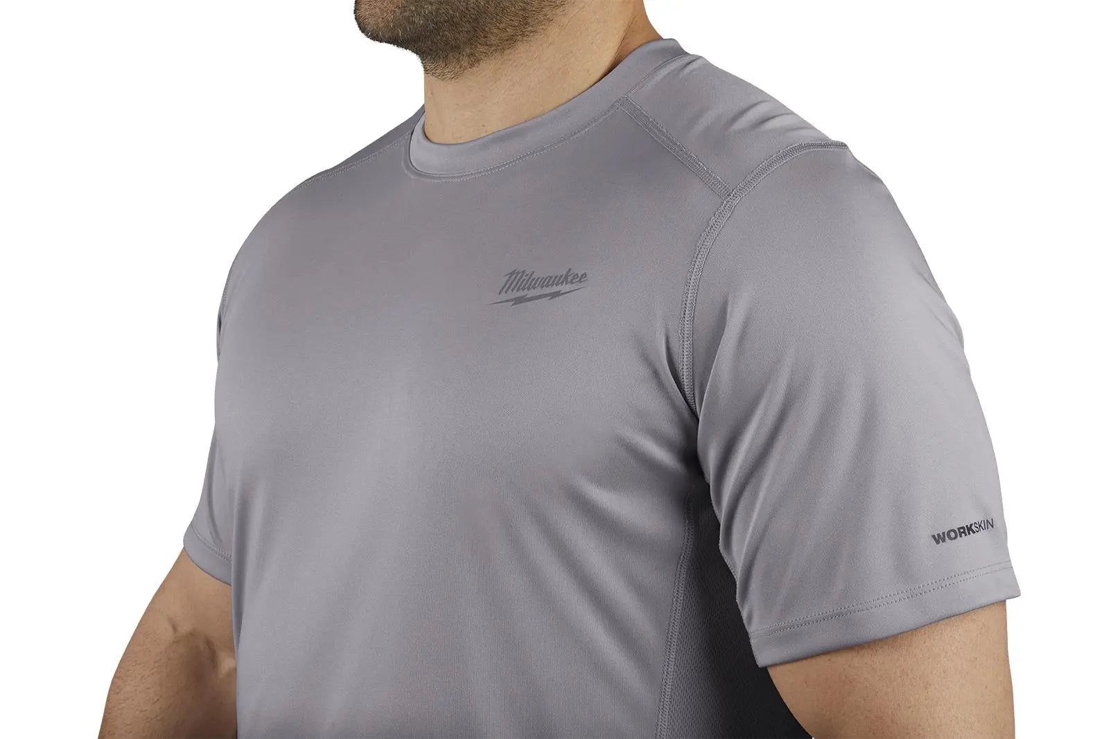 Milwaukee Short Sleeve Shirt Grey Workskin Light Weight Performance WWSSG