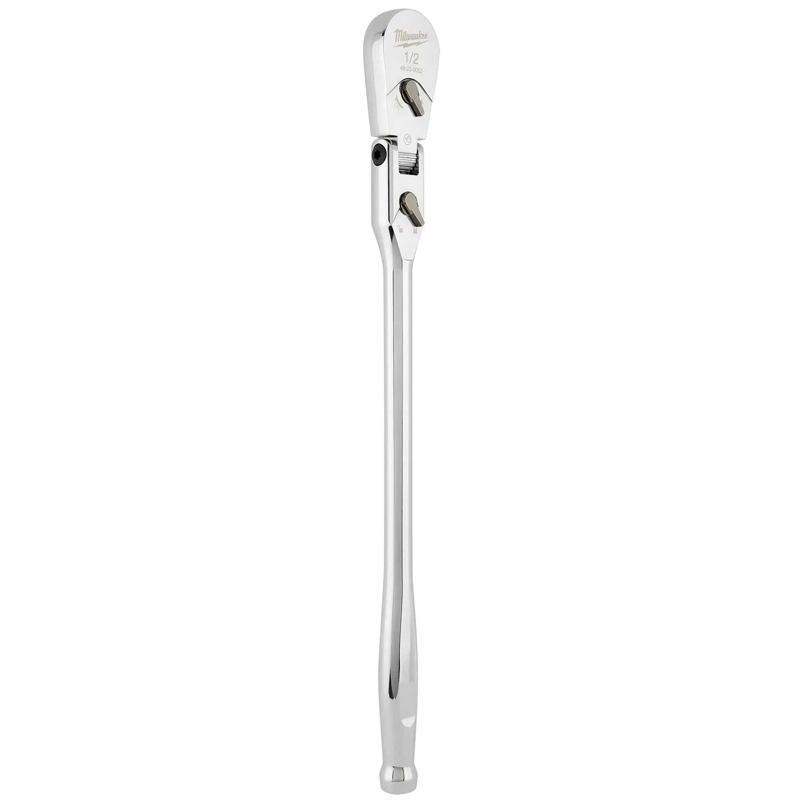 Milwaukee Socket Ratchet Wrench Long Flexible Head 1/2" Drive 90 Tooth Slim Profile Head White Rose Tools