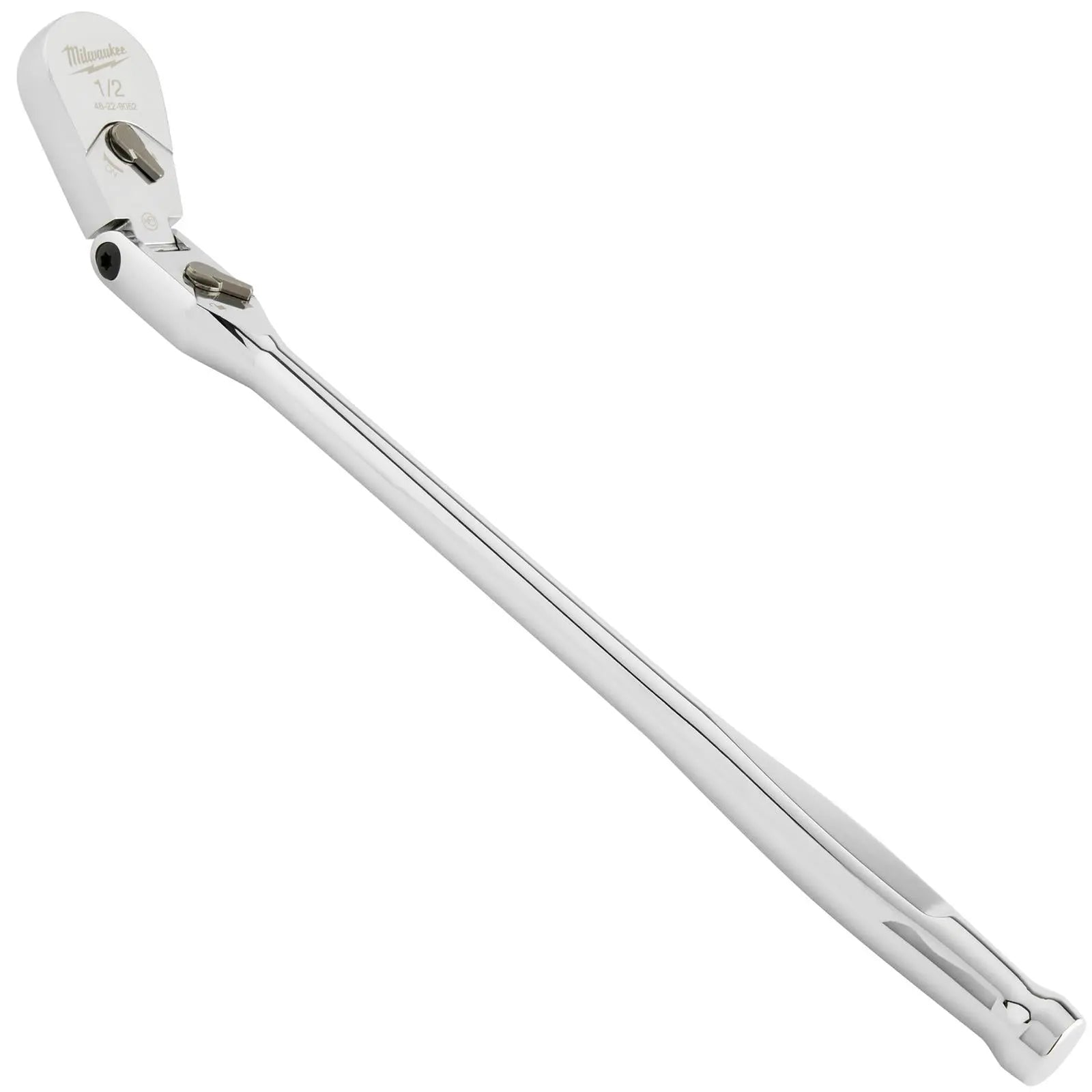 Milwaukee Socket Ratchet Wrench Long Flexible Head 1/2" Drive 90 Tooth Slim Profile Head White Rose Tools