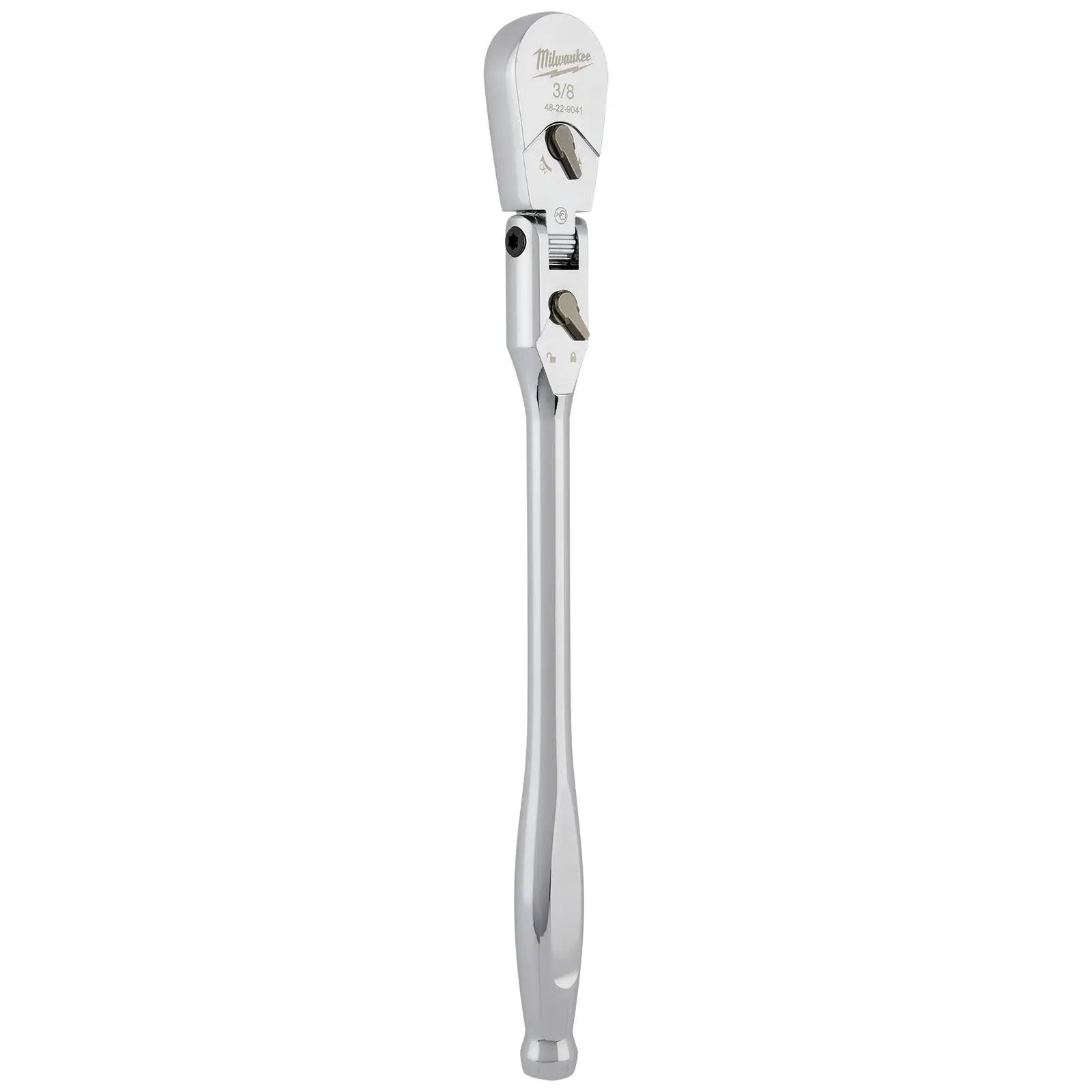 Milwaukee Socket Ratchet Wrench Long Flexible Head 3/8" Drive 90 Tooth Slim Profile Head White Rose Tools
