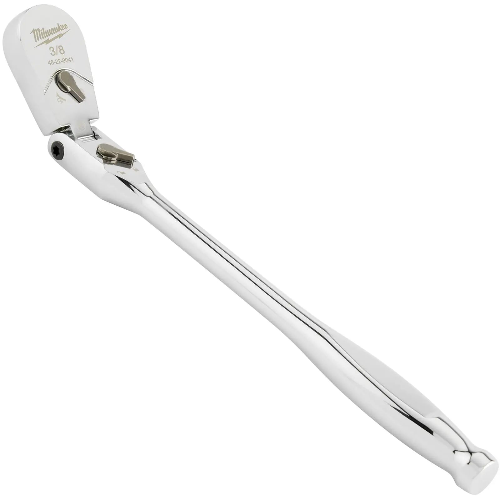 Milwaukee Socket Ratchet Wrench Long Flexible Head 3/8" Drive 90 Tooth Slim Profile Head White Rose Tools