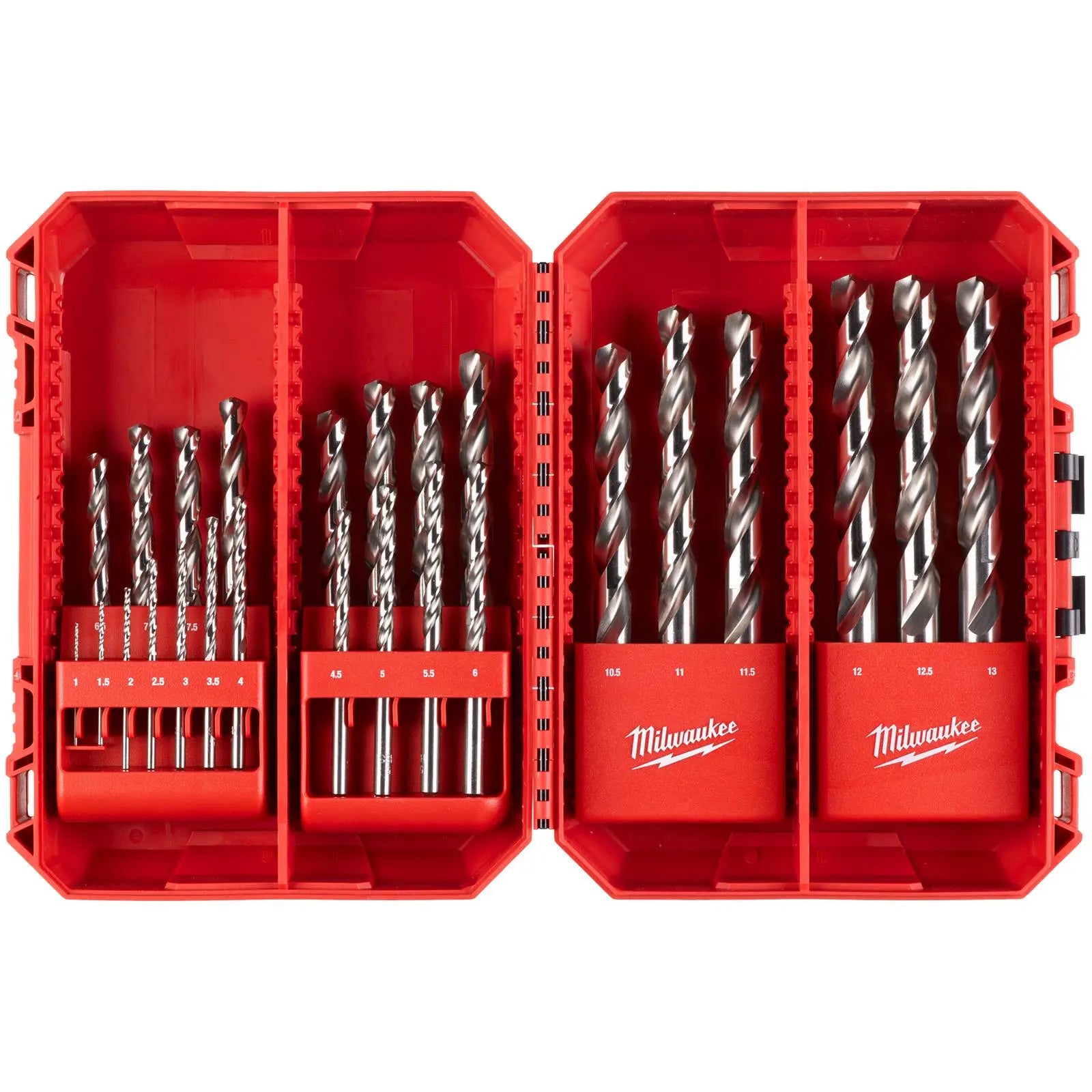 Milwaukee THUNDERWEB Metal Drill Bit Set HSS-G 25pc PACKOUT Compatible 1-13mm White Rose Tools