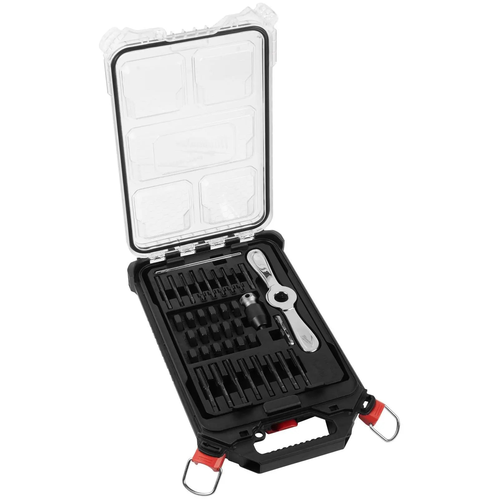 Milwaukee Tap and Die Set in PACKOUT Case M3-M12 Hex-LOK Handle 38 Pieces White Rose Tools