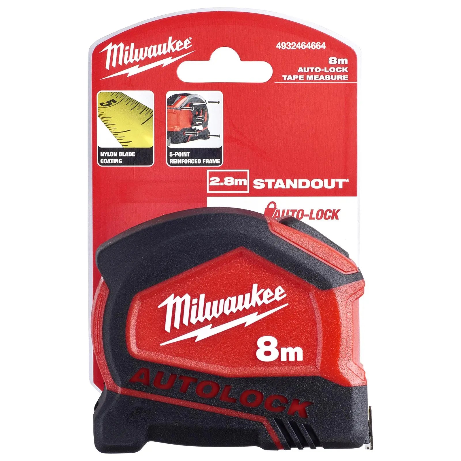 Milwaukee Tape Measure 8m Metric Autolock 25mm Blade Width