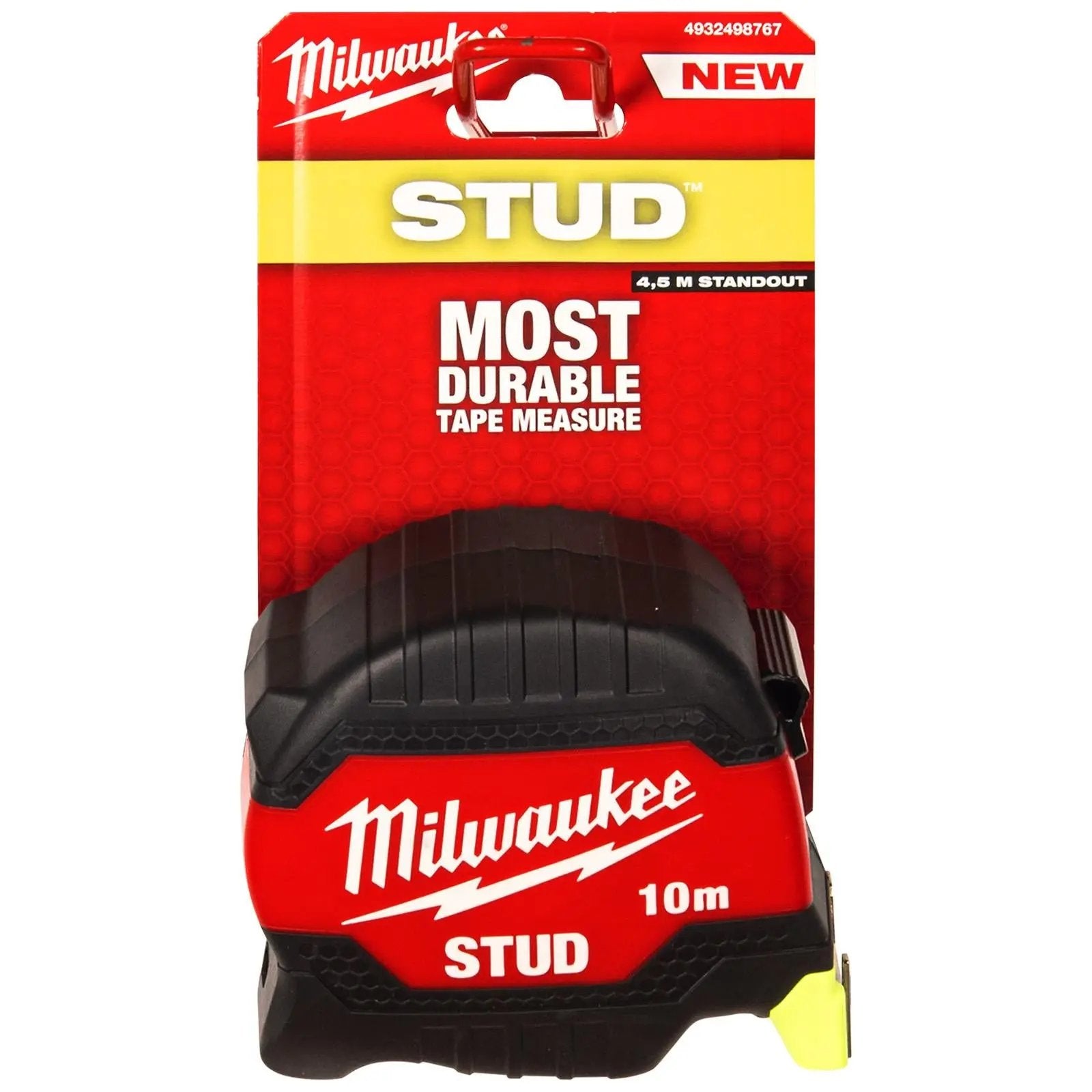 Milwaukee Tape Measure STUD (Gen 3) 10m Metric White Rose Tools