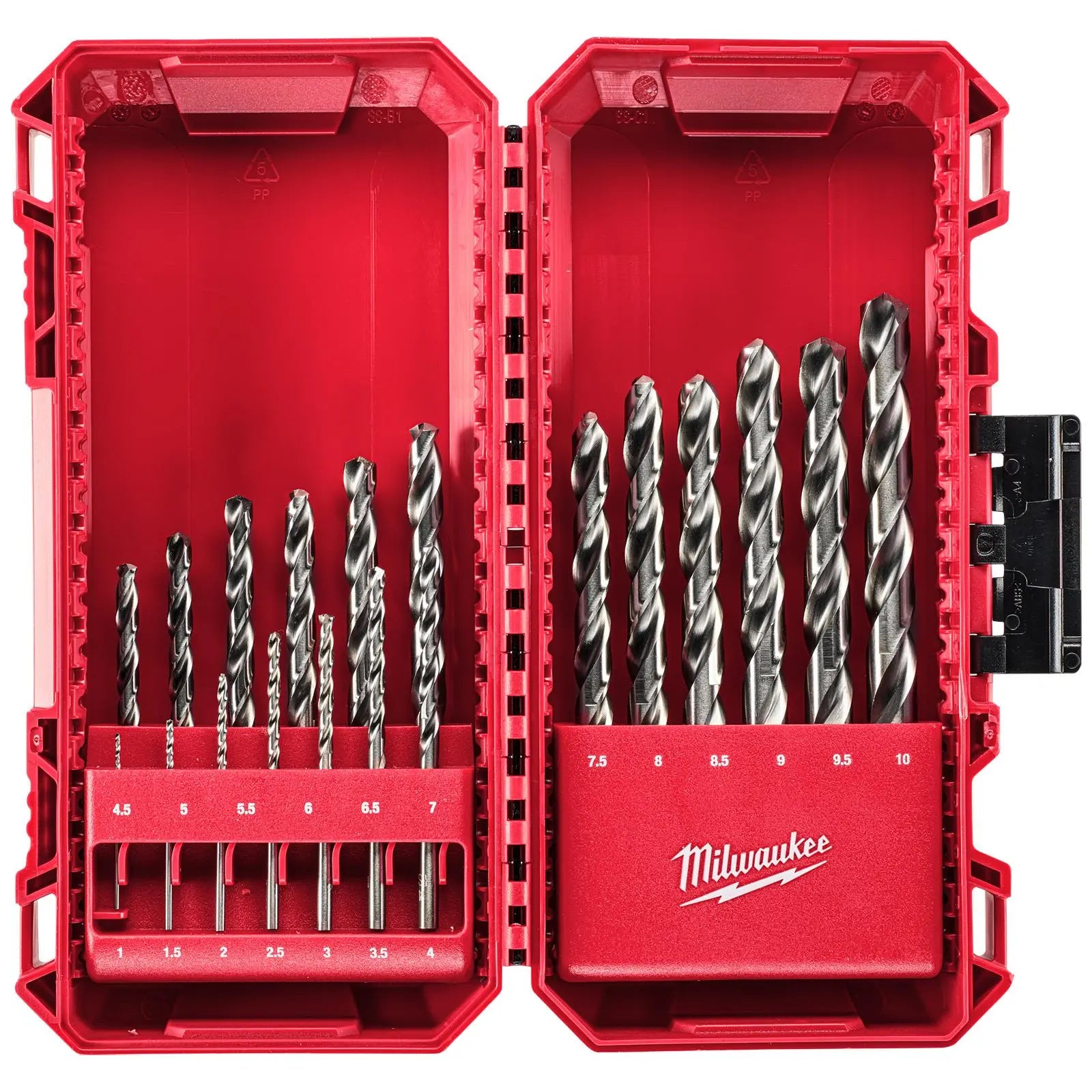 Milwaukee Thunderweb Metal Drill Bit Set HSS-G 19pc 1-10mm PACKOUT Compatible White Rose Tools