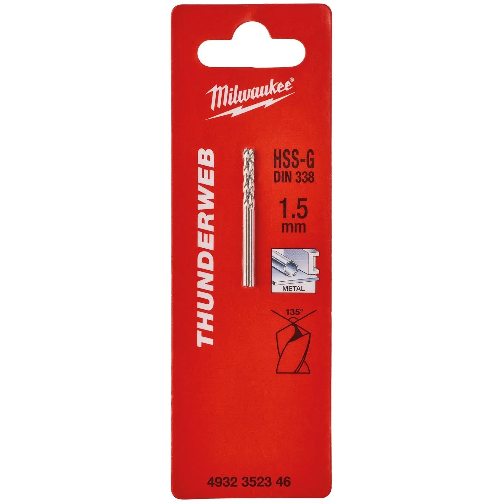 Milwaukee Thunderweb Metal Drill Bits HSS-G Ground DIN338 2 Pack 1.0-4.0mm