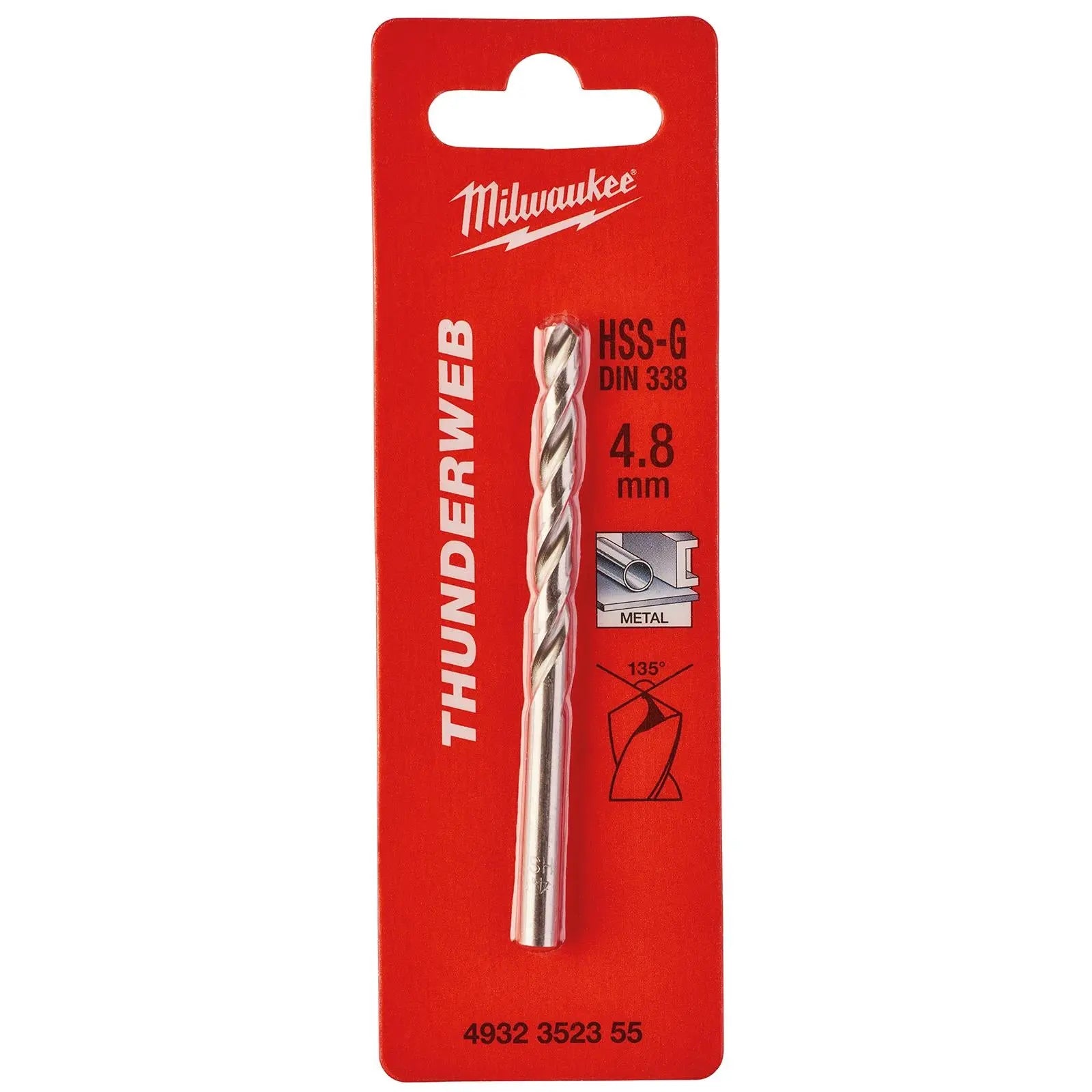 Milwaukee Thunderweb Metal Drill Bits HSS-G Ground DIN338 4.2-13.0mm