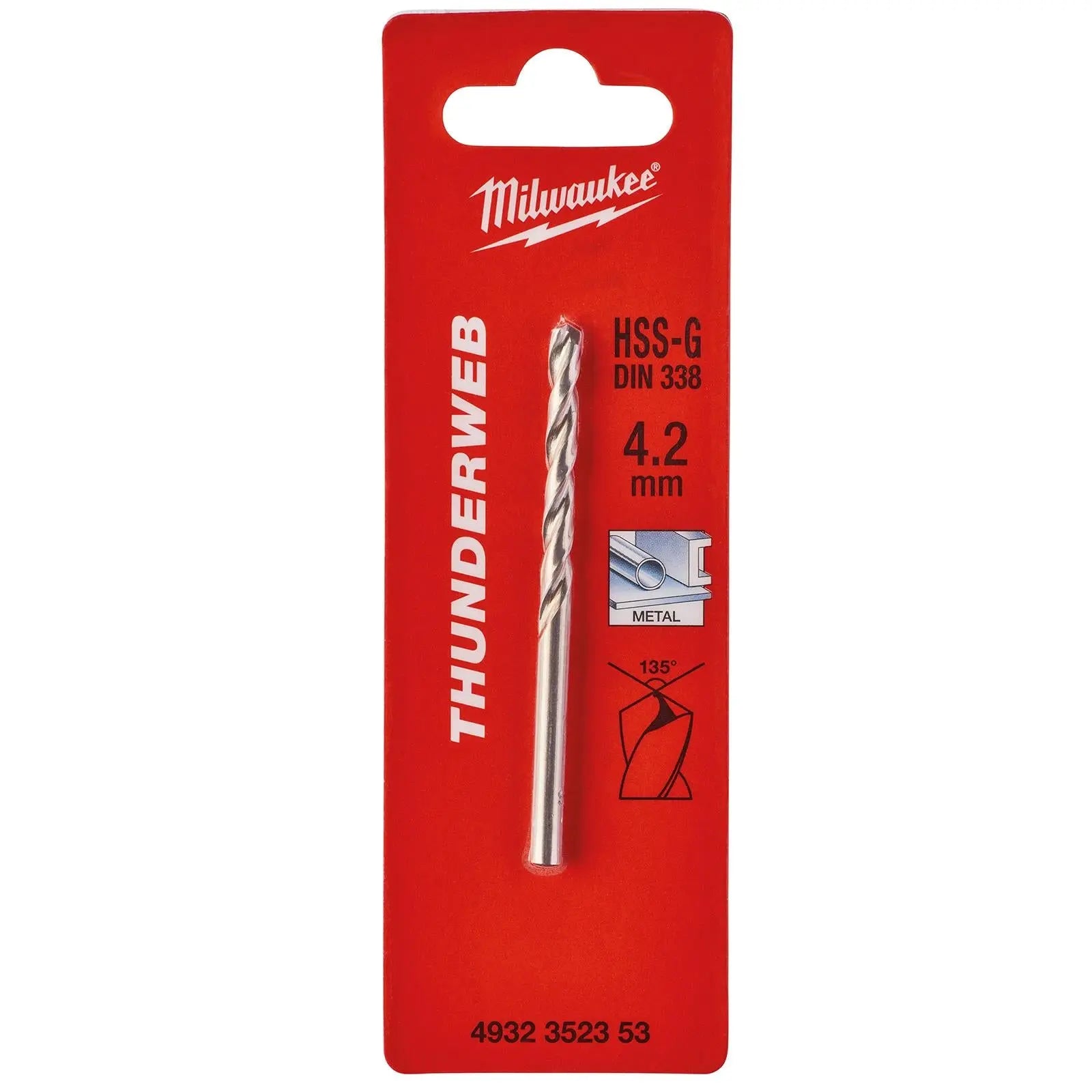 Milwaukee Thunderweb Metal Drill Bits HSS-G Ground DIN338 4.2-13.0mm