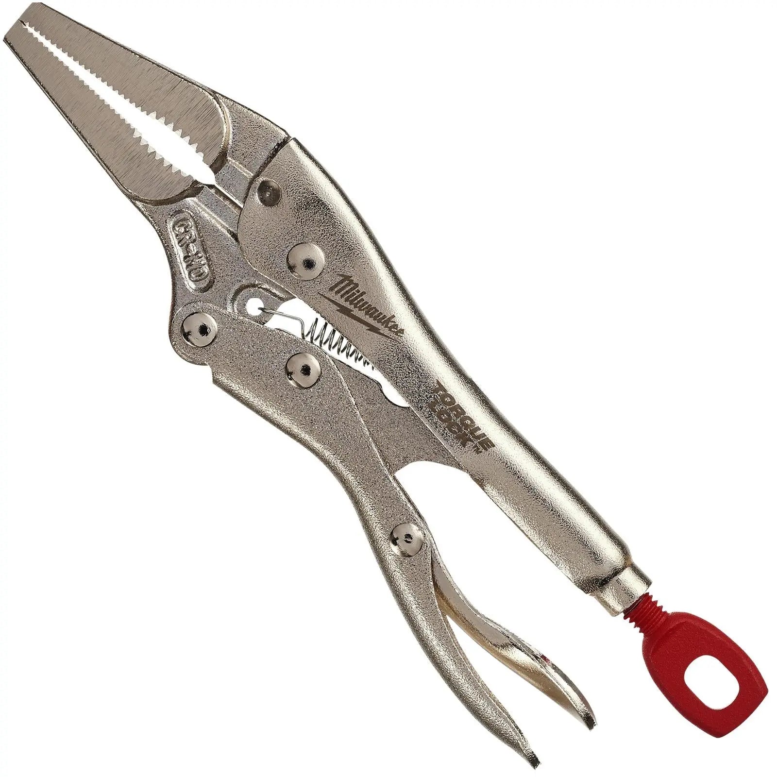 Milwaukee Torque Lock Flat Long Nose Locking Pliers 100mm 4in White Rose Tools