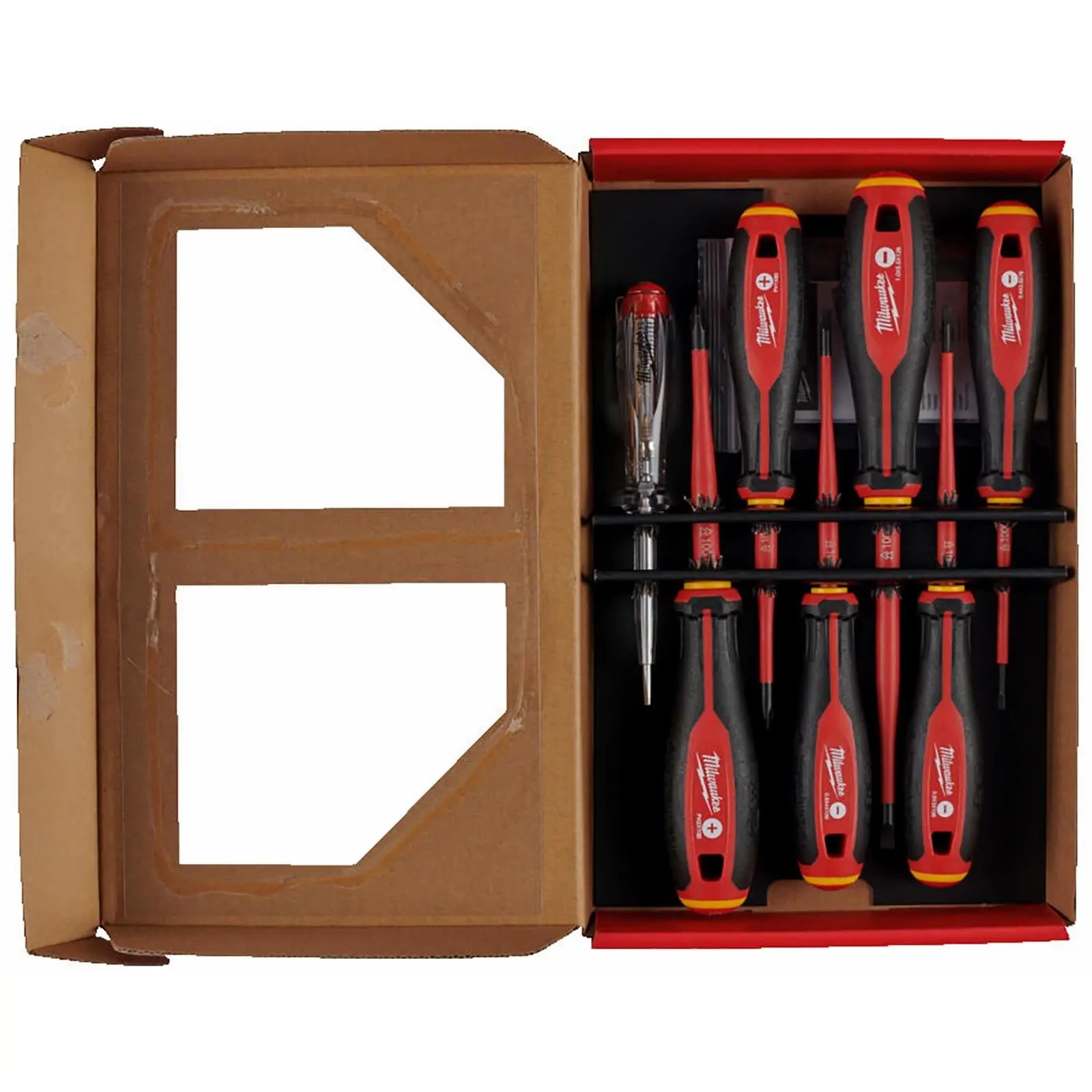 Milwaukee Tri-Lobe VDE Screwdriver Set Slim 7 Piece Slotted Phillips