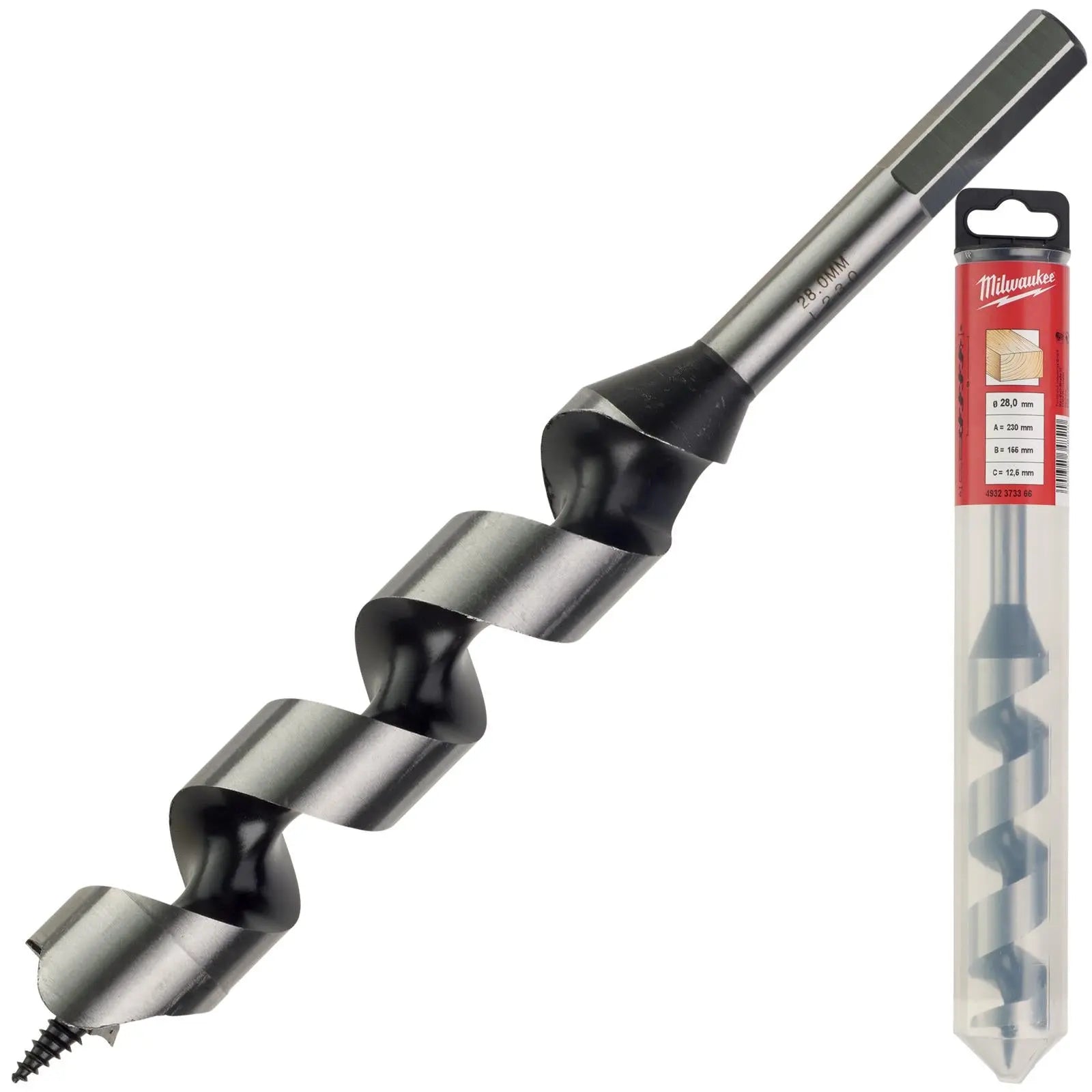 Milwaukee Wood Auger Drill Bits 230mm Overall Length