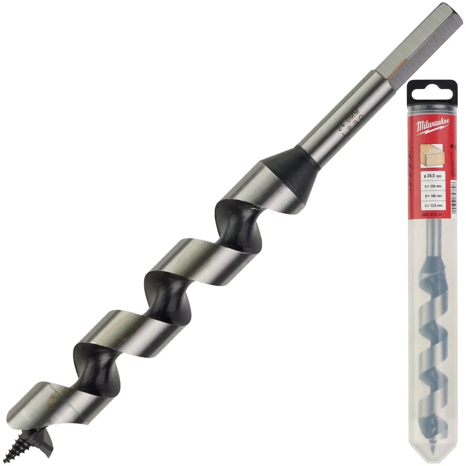 Milwaukee Wood Auger Drill Bits 230mm Overall Length